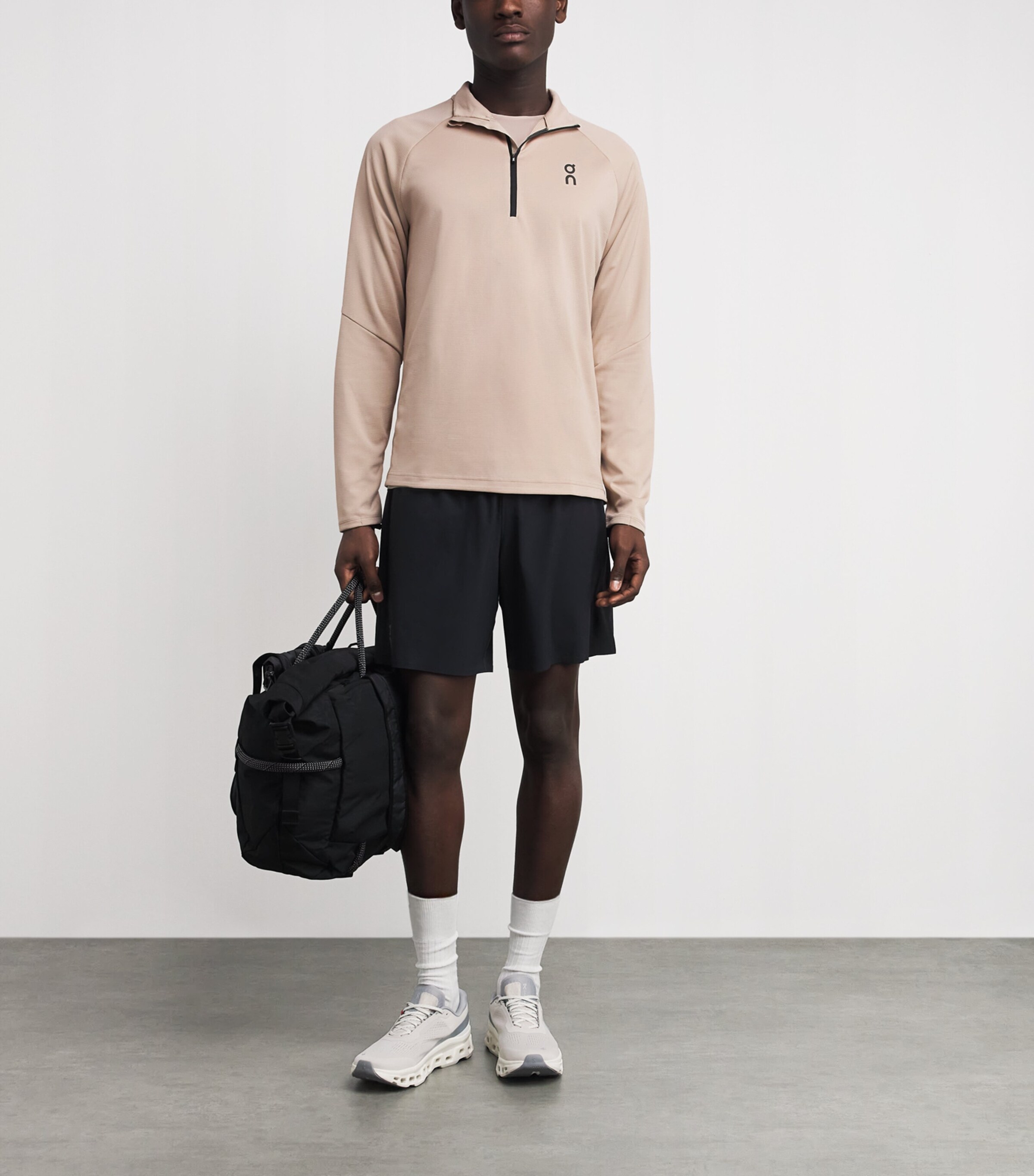 On Mens Climate Zip-Up Long-Sleeve T-Shirt Desert Image 2