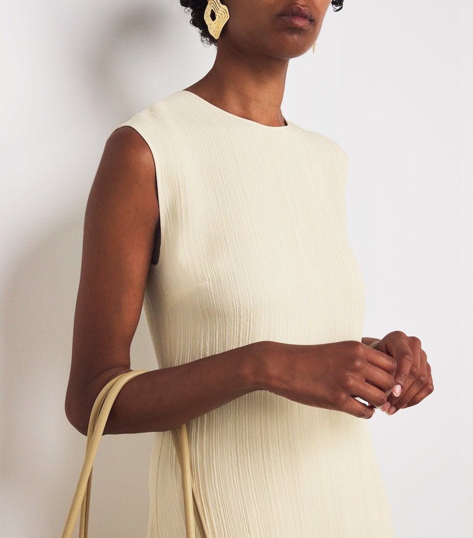 Silk-Blend Jacquard Garnier Maxi Dress SEASHELL Image 6