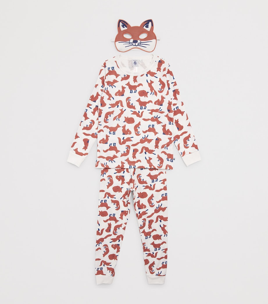 Petit Bateau Fox Pyjama and Mask Set (6-12 Years) Image 3