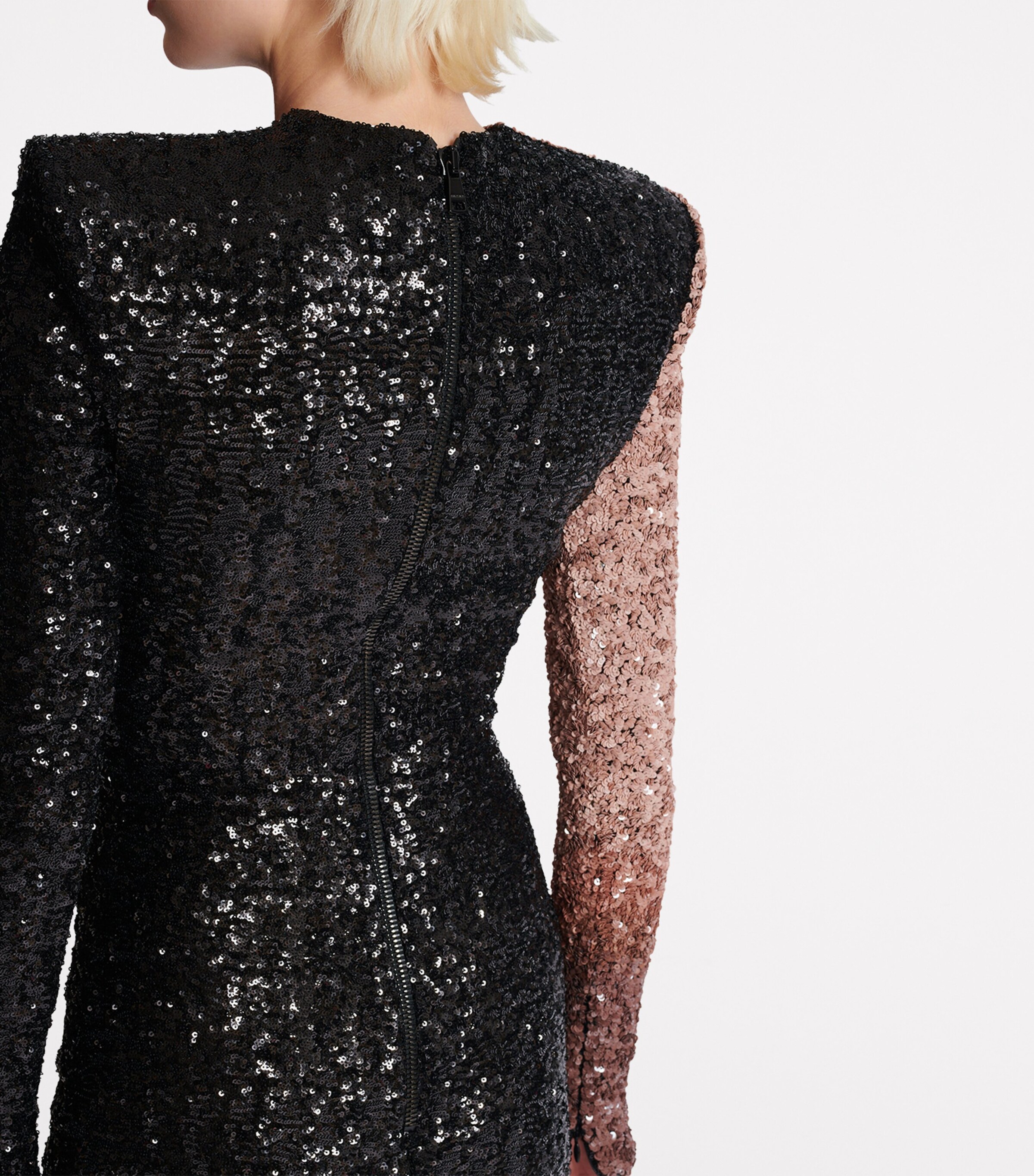 Balmain Womens Embellished Face Mini Dress Enz Black Image 4