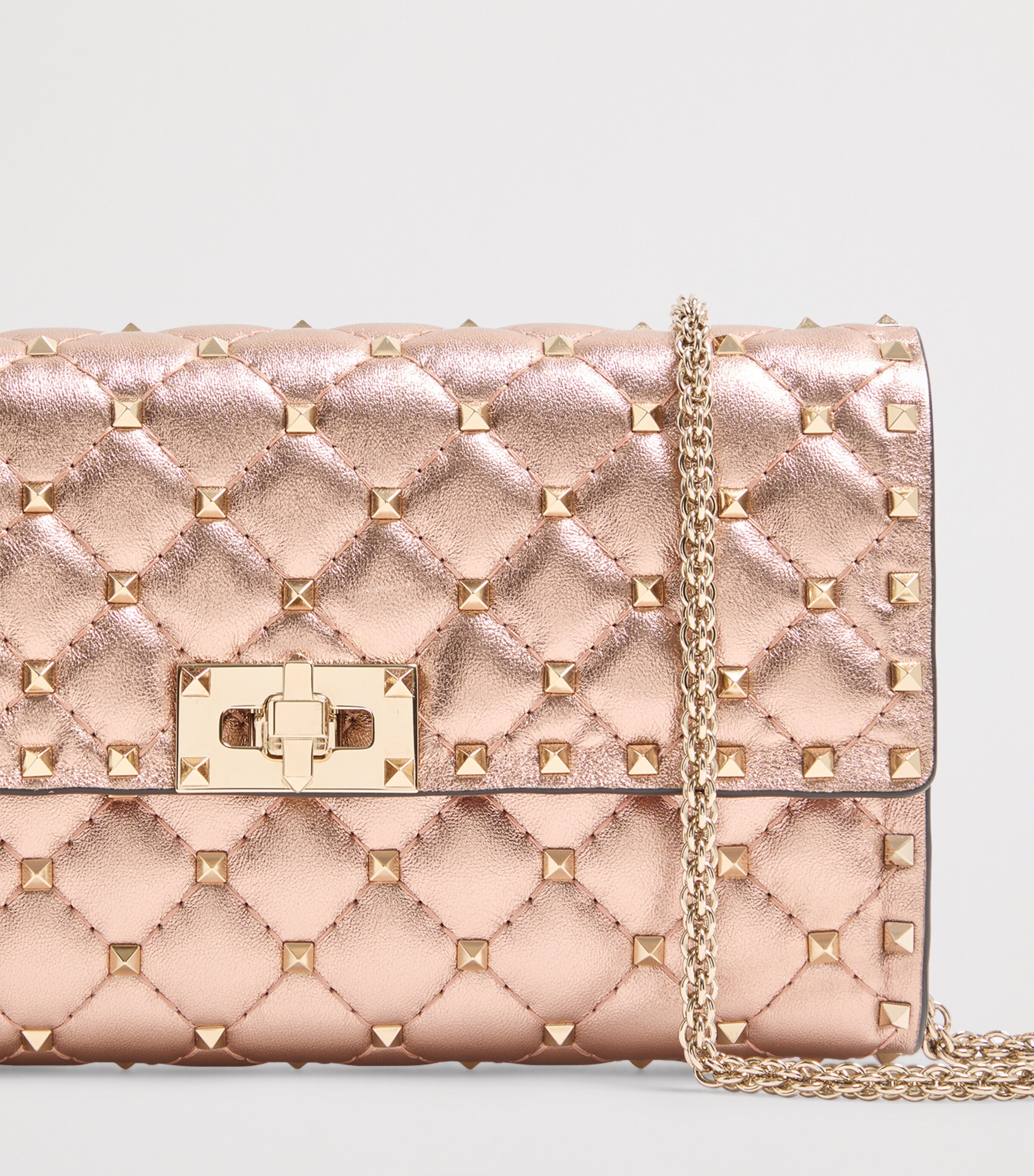 Leather Rockstud Spike Shoulder Bag GF9 Image 6