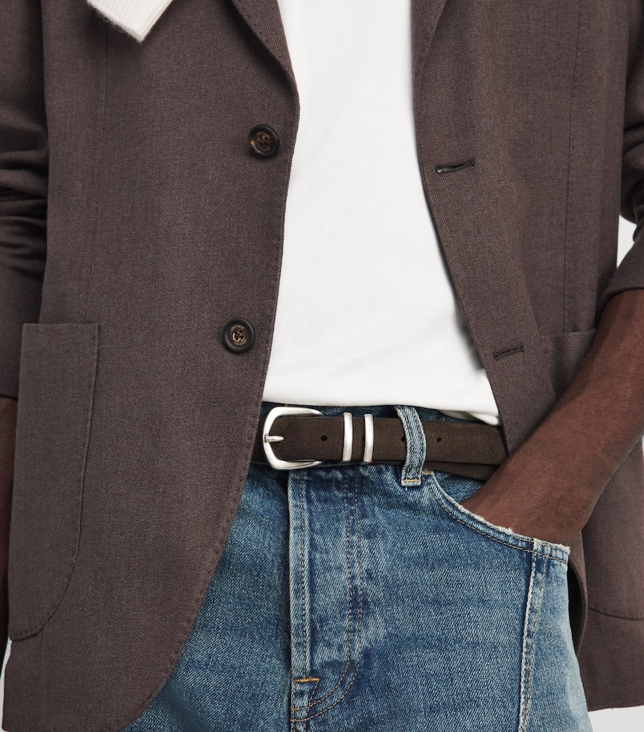Eleventy Suede Belt Moro Image 4