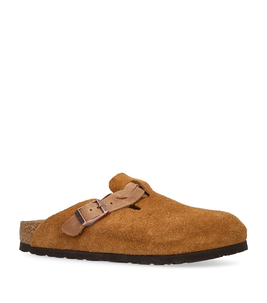 Suede Boston Braid Clogs TAN Image 3