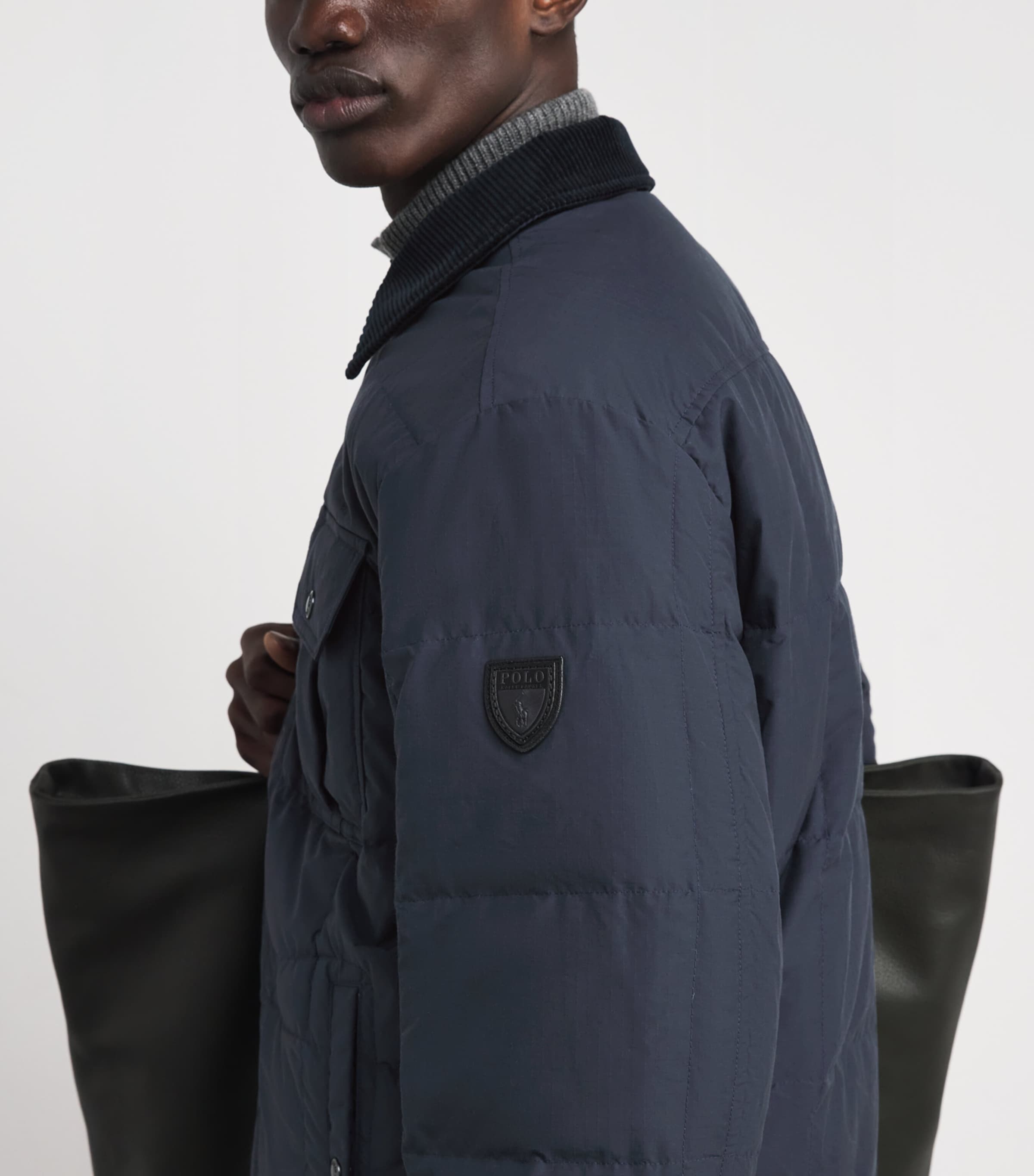 Cotton-Blend Hartland Down Shacket NAVY Image 6