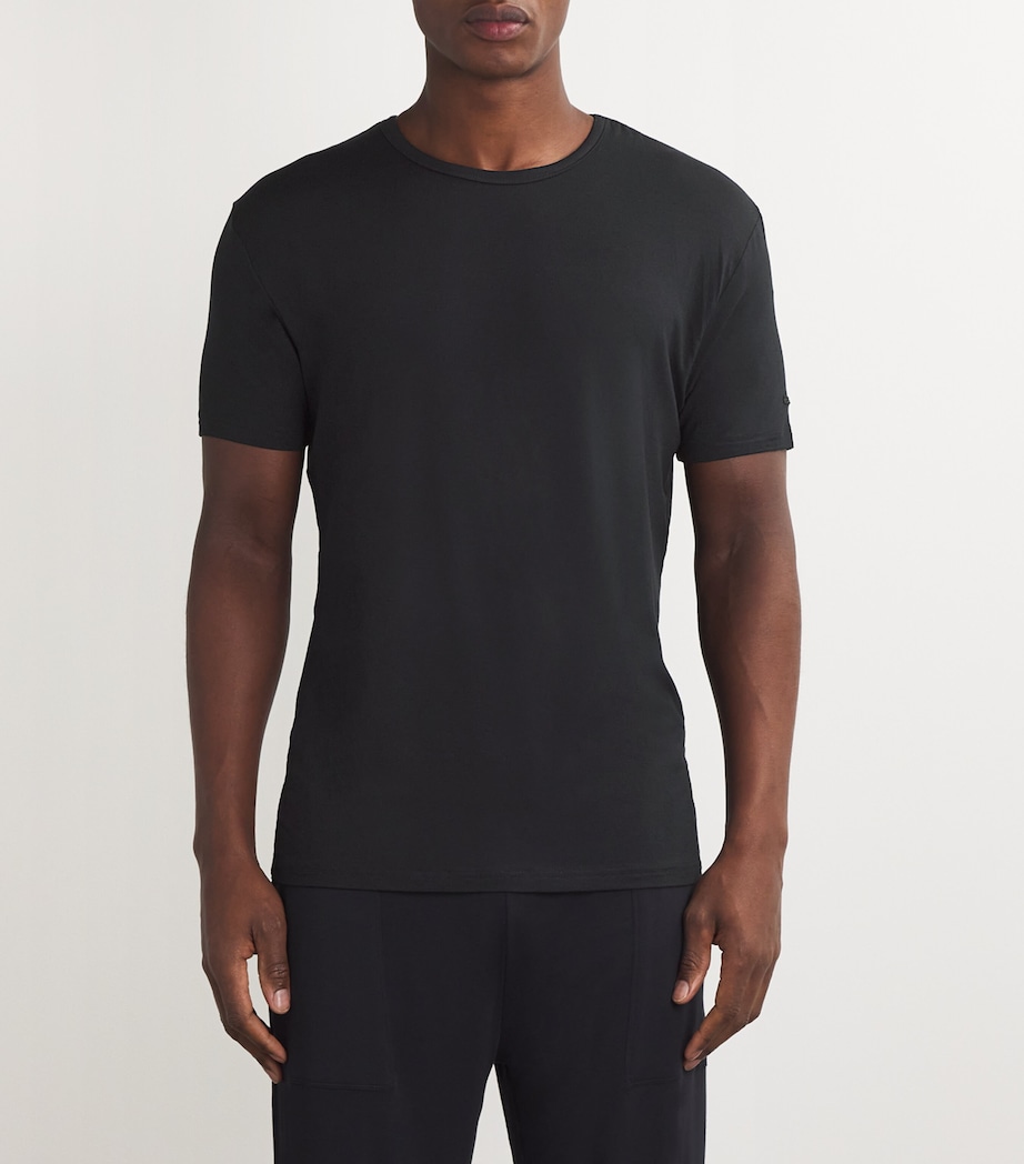 Modal-Blend Lounge T-Shirt (Pack of 3) 79 BLACK Image 3