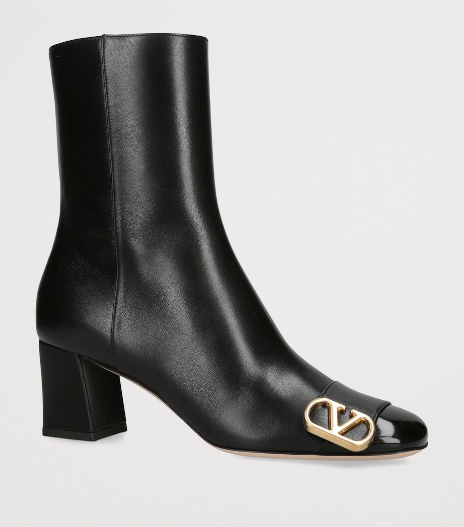 Valentino Garavani Womens Leather Veeside Ankle Boots 60 Black Image 2
