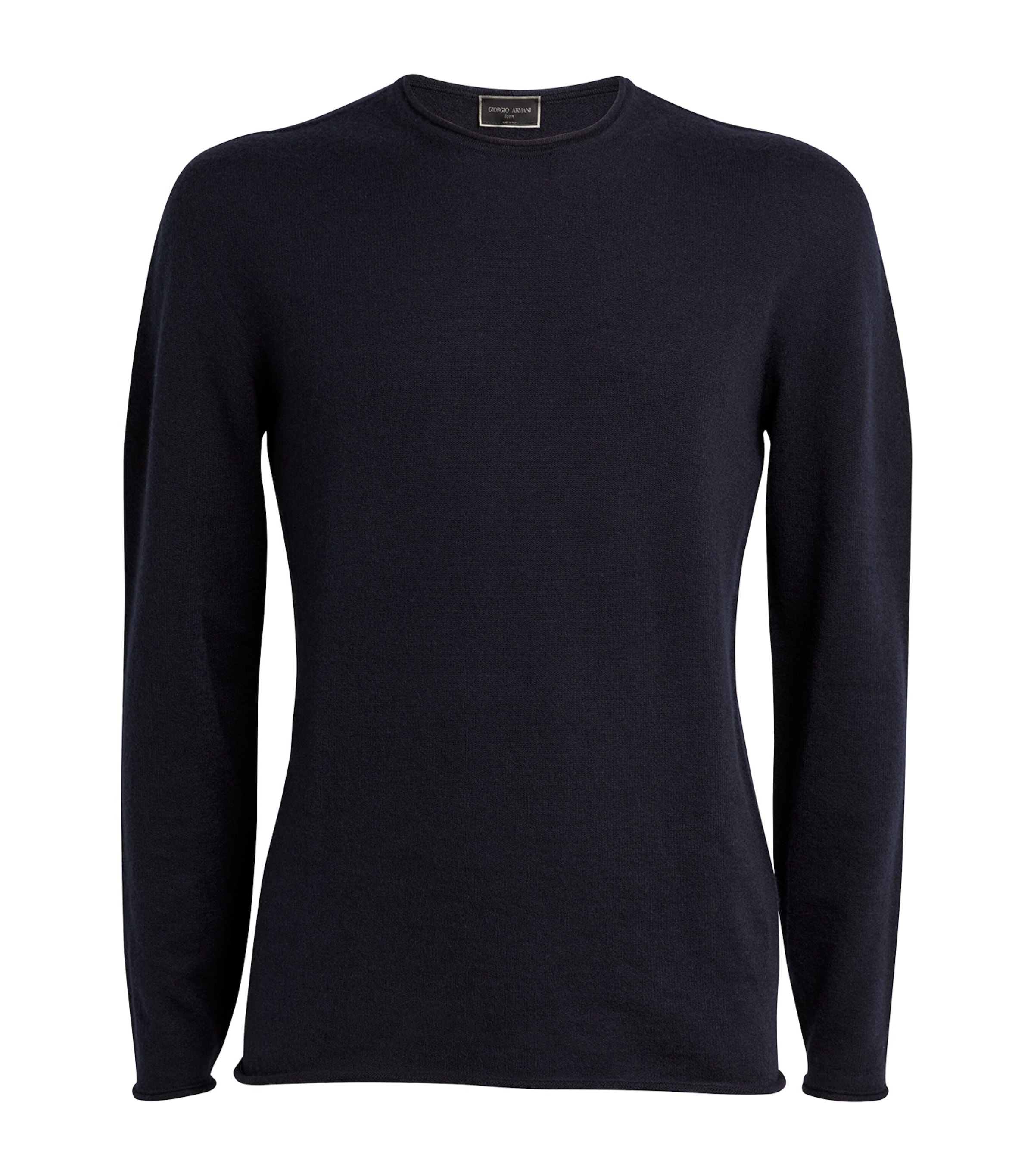 Giorgio Armani Navy Blue Viscose Blend T-shirt In Blue