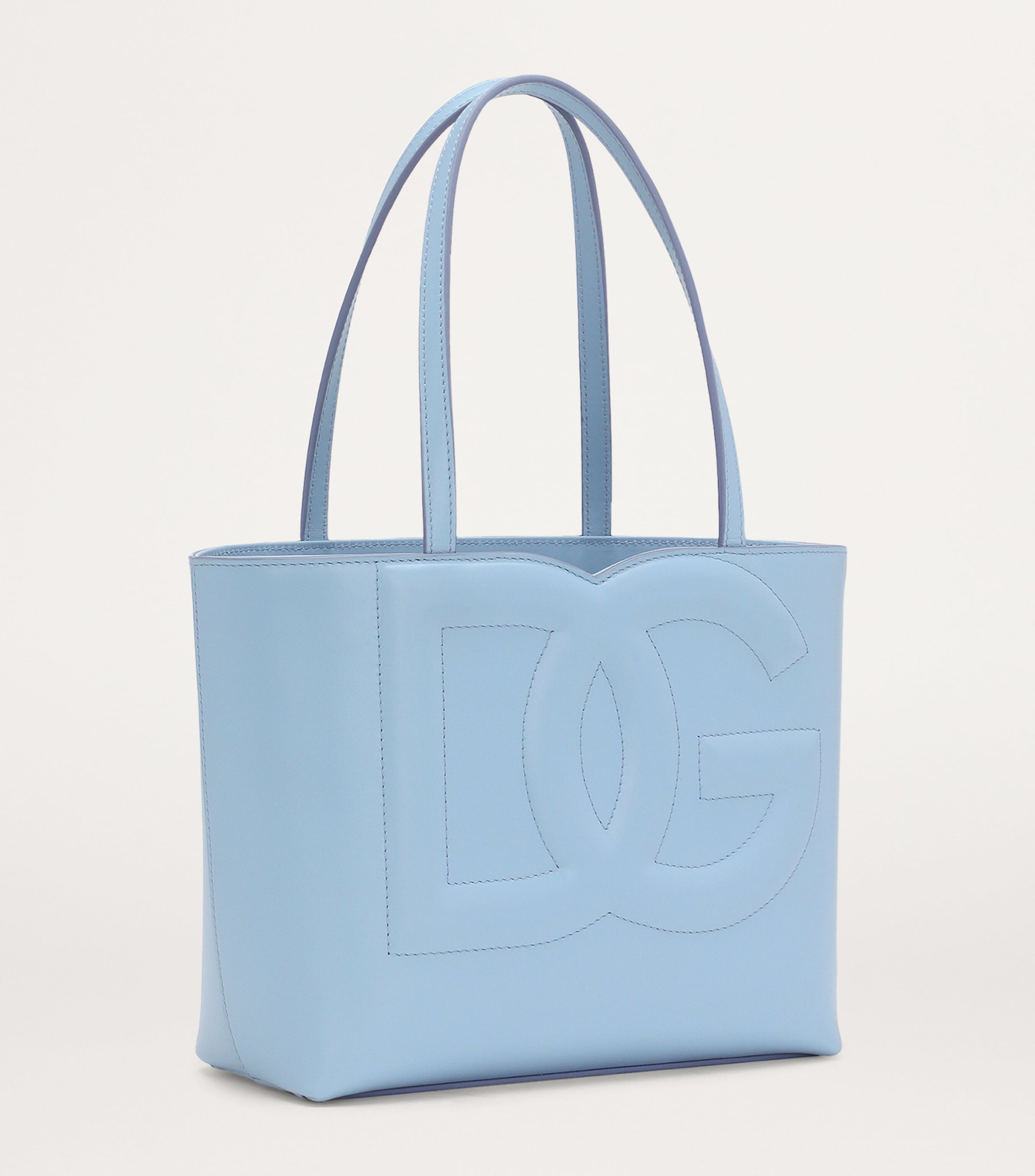 Small Leather DG Logo Tote Bag 80789-ZUCCHERO 6 Image 3