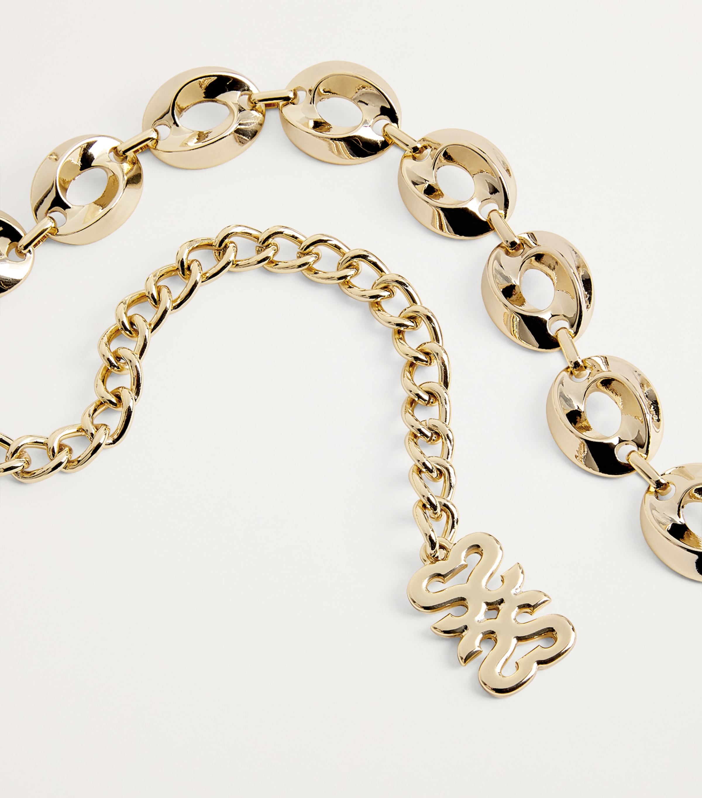 Sandro Paris Monogram Chain Belt Gold Image 5