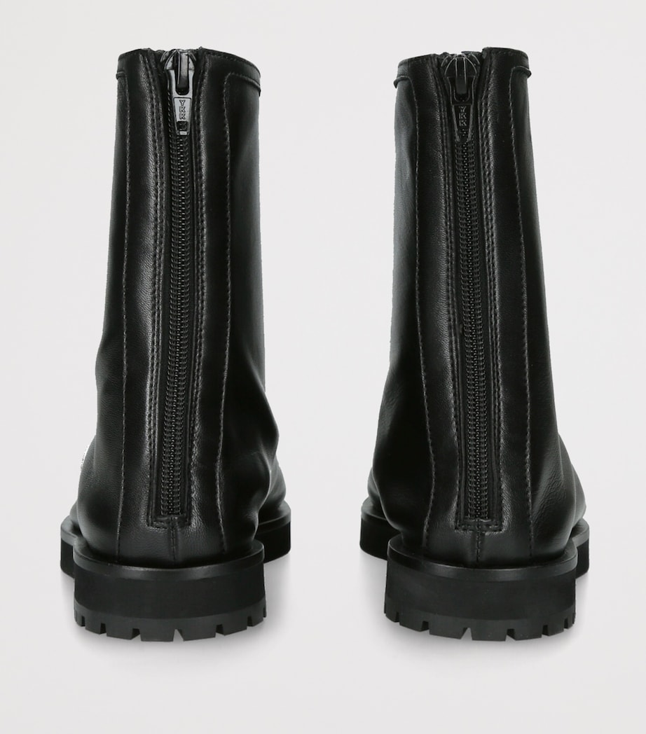 Dear Frances Leather Joss Ankle Boots Black Image 2