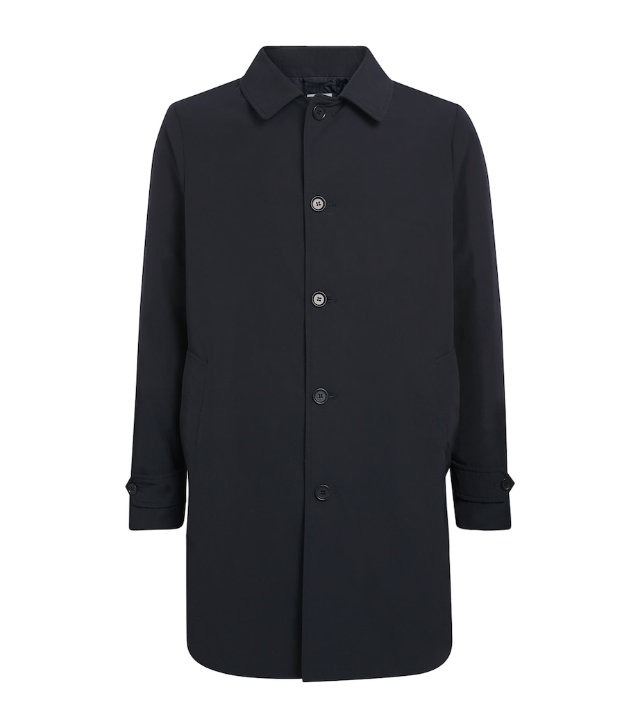 Cotton-Blend Down Overcoat 50101 - NAVY / NAVY Image 1