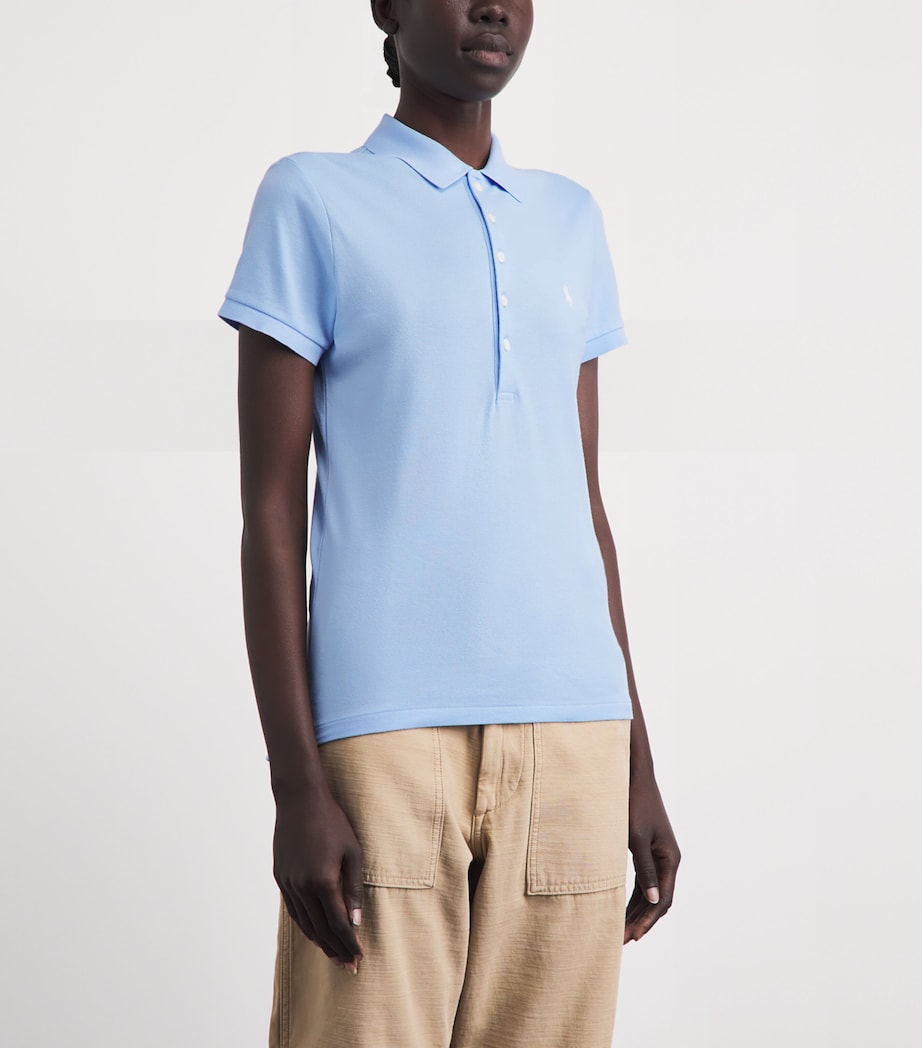 Polo Ralph Lauren Womens Cotton Slim Polo Shirt Office Image 4