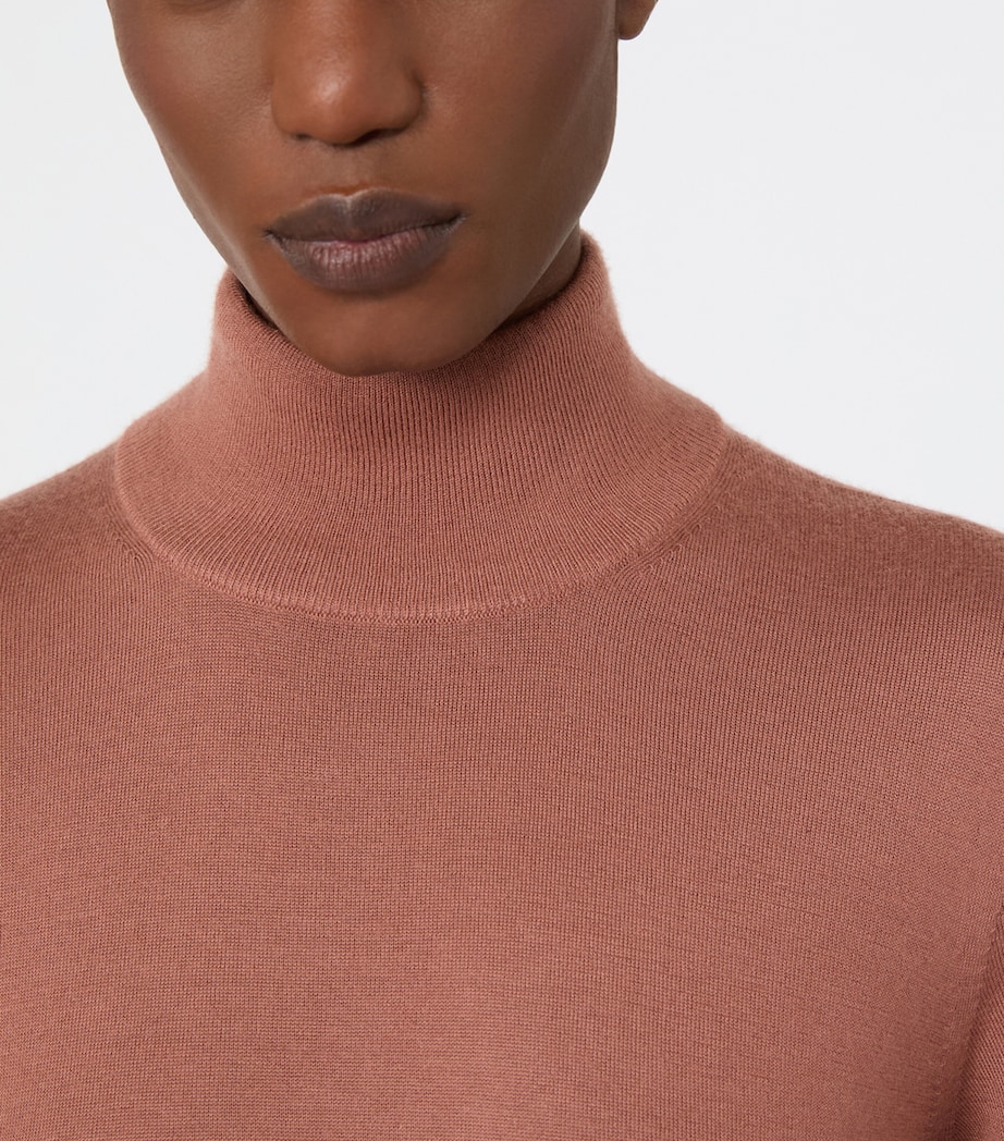 Max Mara Womens Cashmere Rollneck Sweater Terra Cotta Image 5
