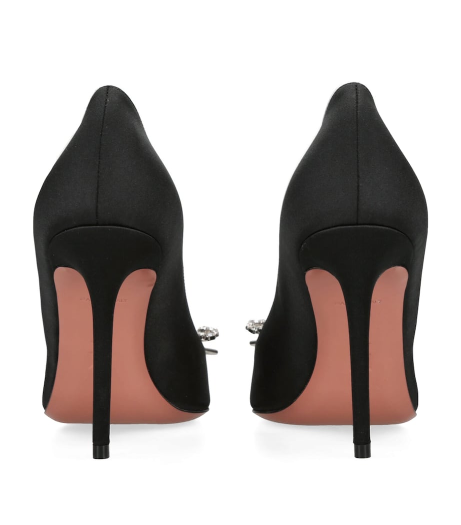 Satin Embellished Rosie Pumps 95 BLACK Image 2
