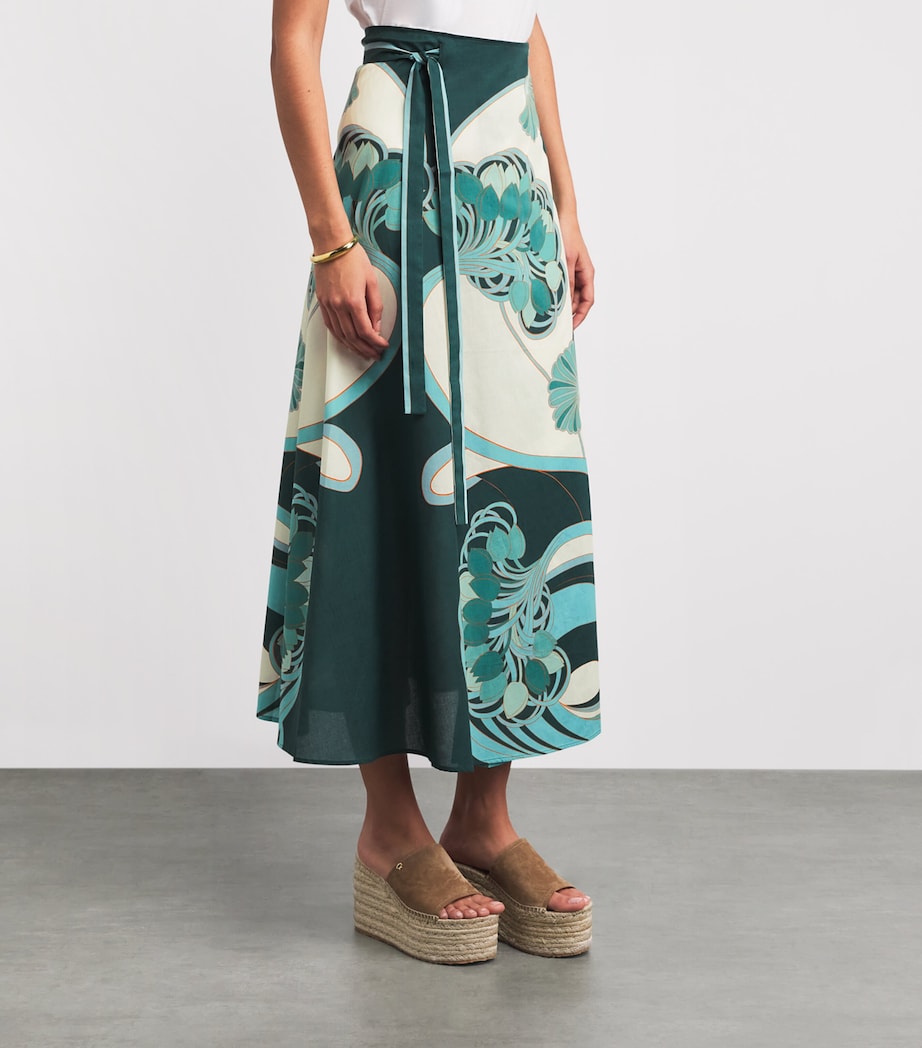 La Doublej Womens Cotton Pareo Maxi Skirt Tulp Plac Image 4