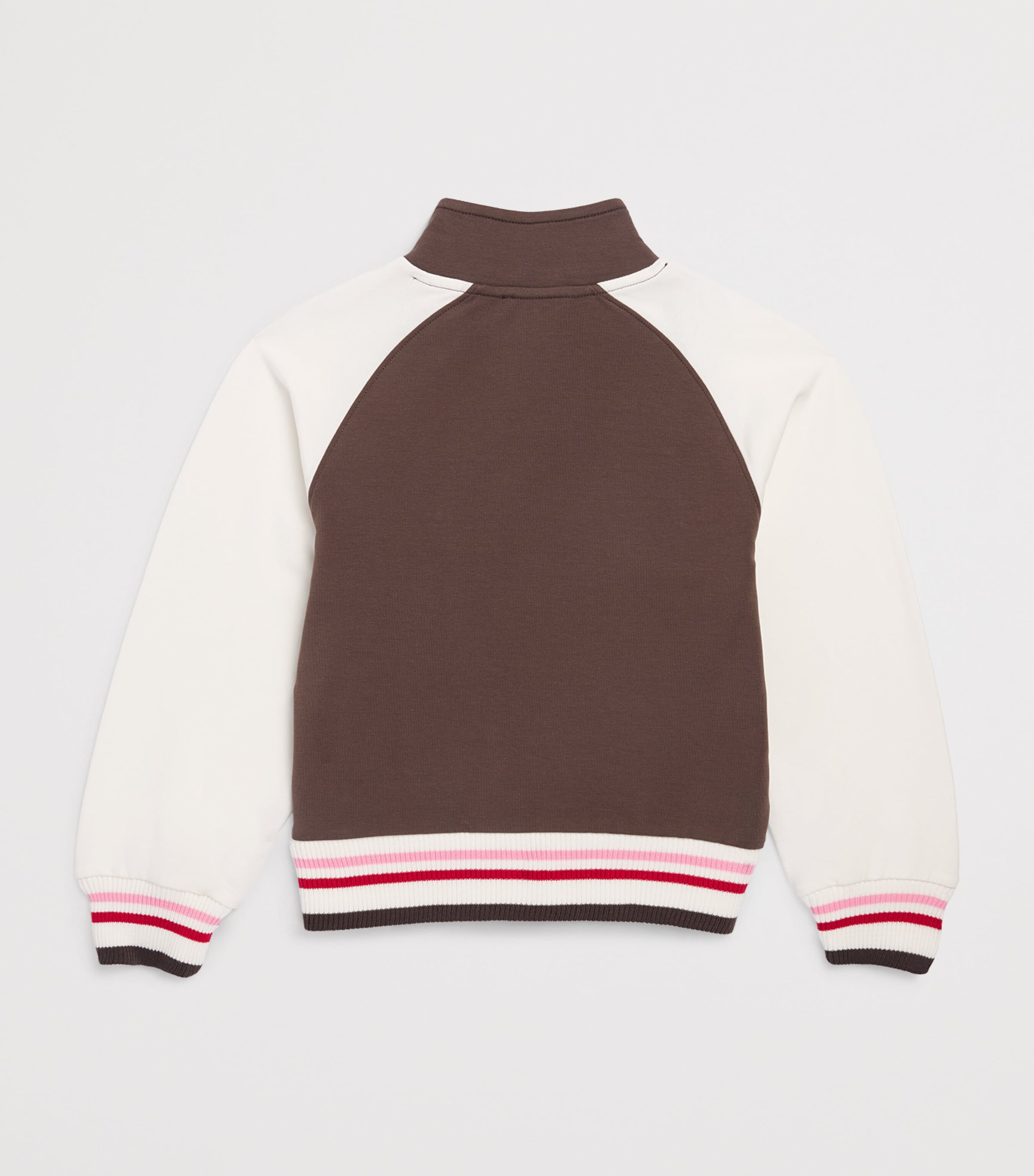 Monnalisa Stretch-Cotton Floral Bomber Jacket (2-12 Years) Marronescuro Image 2