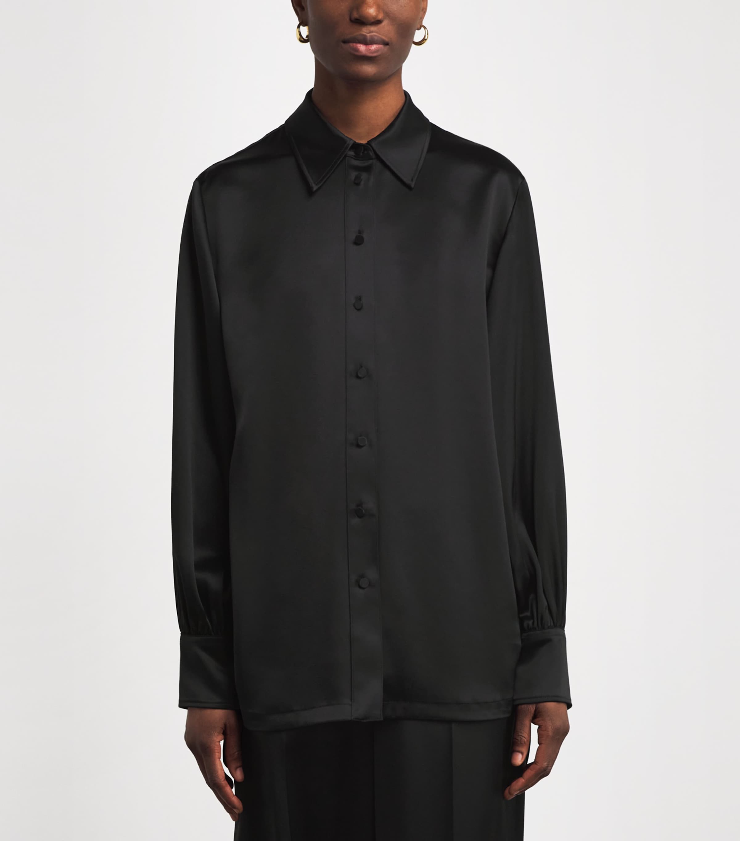 Satin Dieu Blouse BLACK Image 3