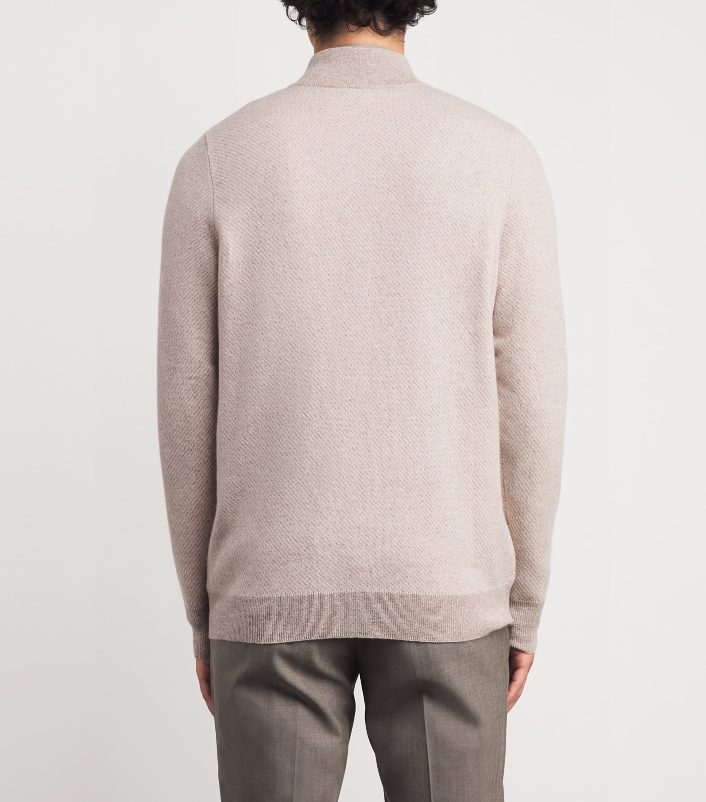 Cashmere Quarter-Zip Temple Sweater TSE TOASTED SESAME Image 4