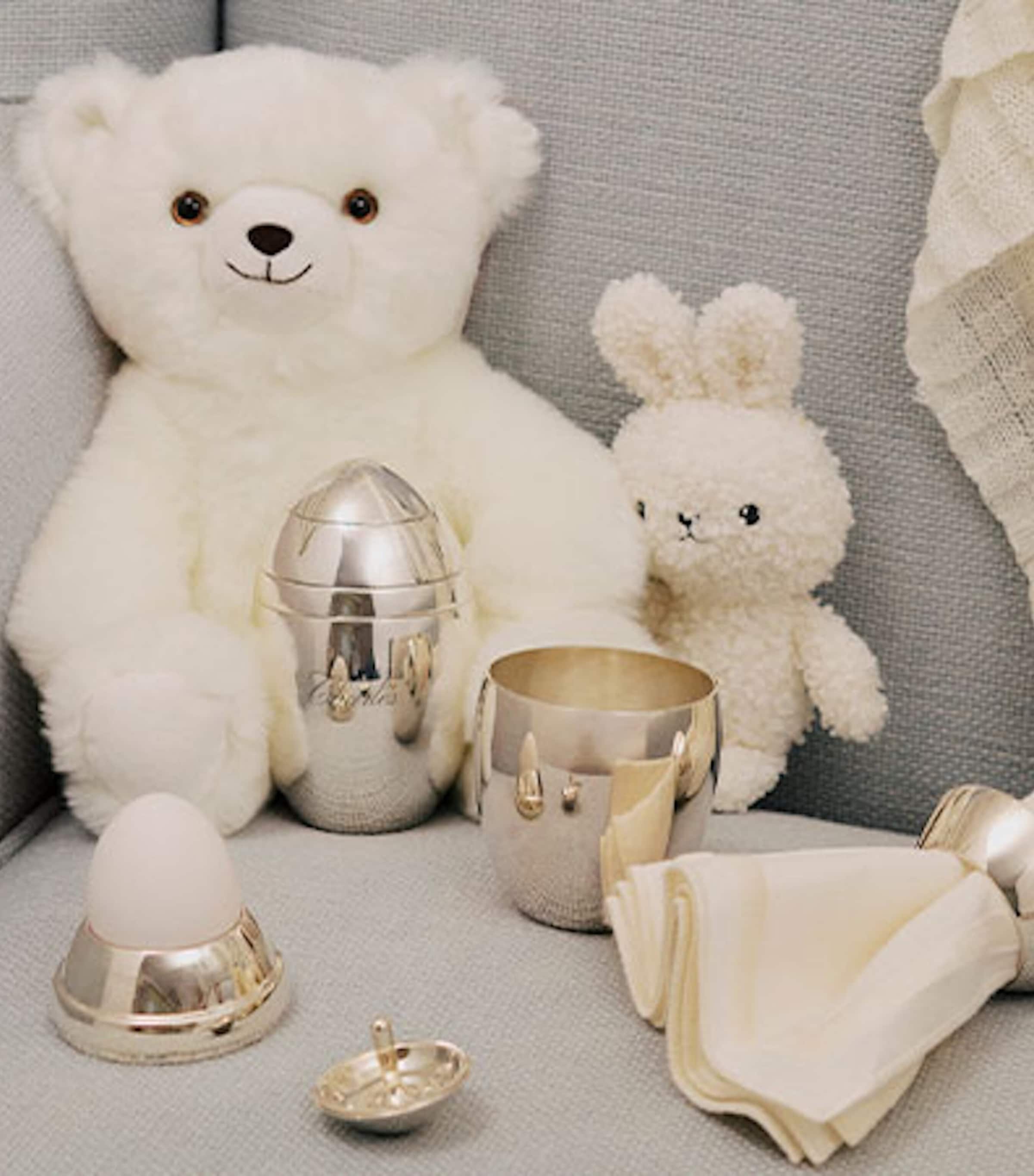 Christofle Œuf Silver Plated Baby Gift Set Silver Image 2