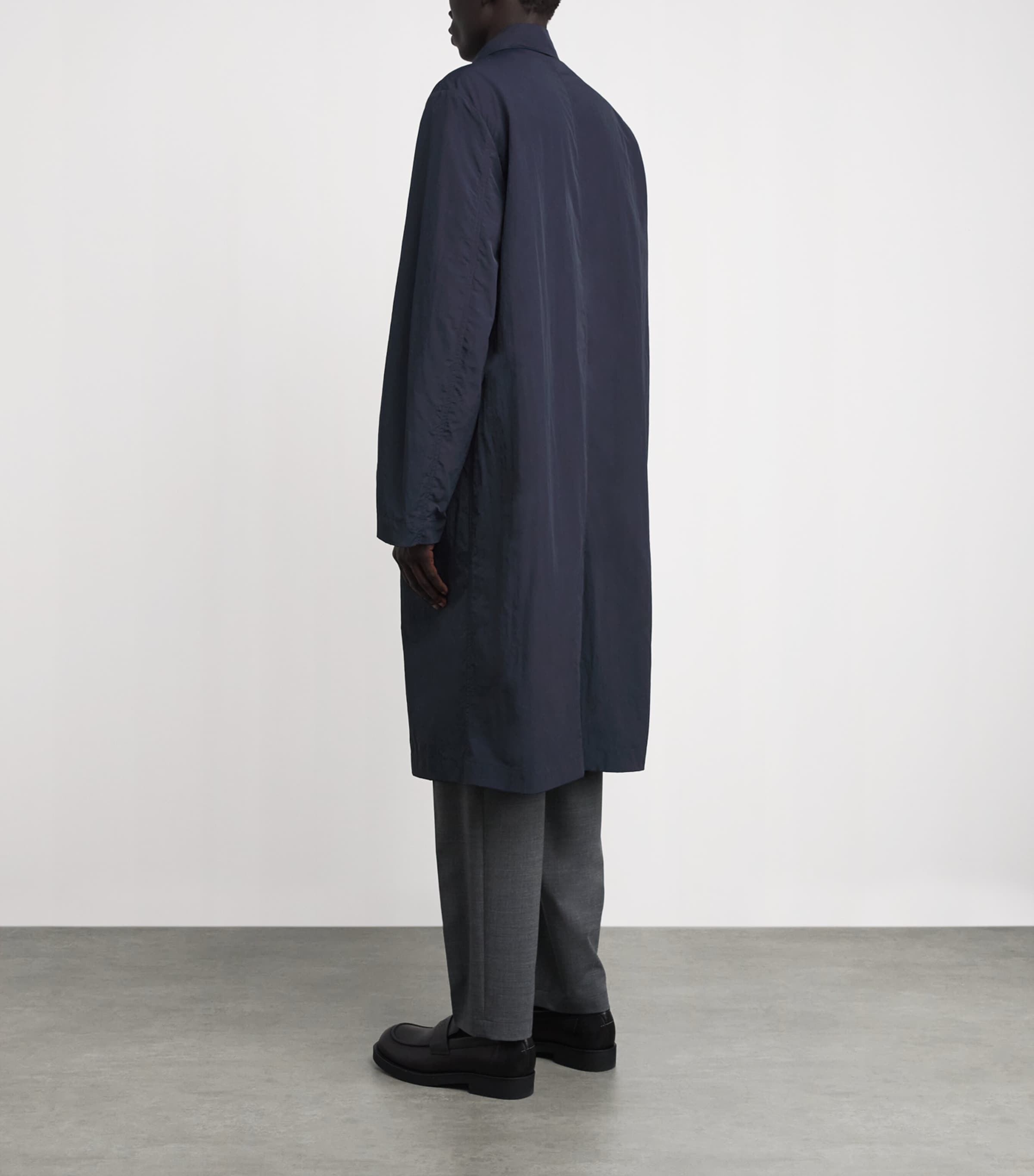 DRIES VAN NOTEN Mens Water-Repellent Coat Navy Image 5
