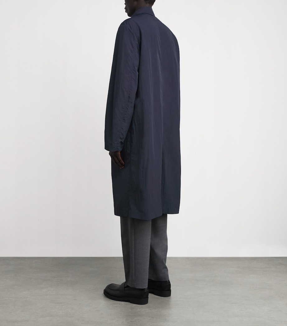 DRIES VAN NOTEN Mens Water-Repellent Coat Navy Image 5