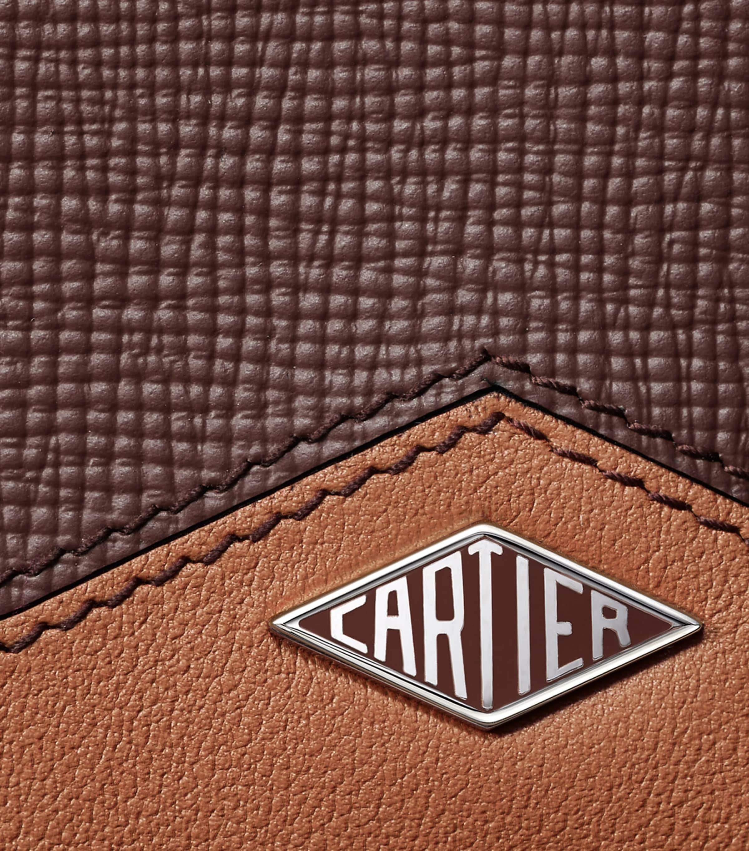 Cartier Leather Losange Bifold Card Holder Brown Image 4