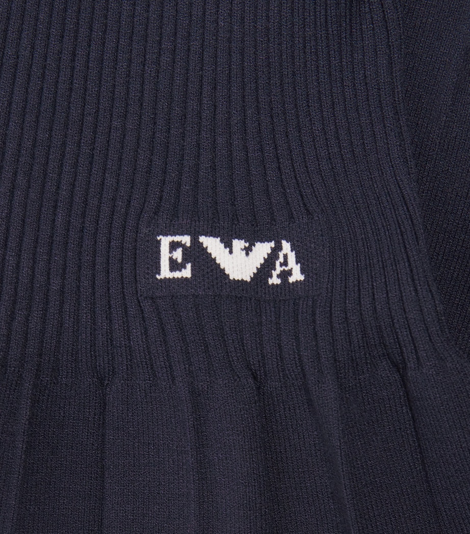 Knitted Pleated Dress (4-14 Years) ICONICO 0920 BLU NAV Image 3