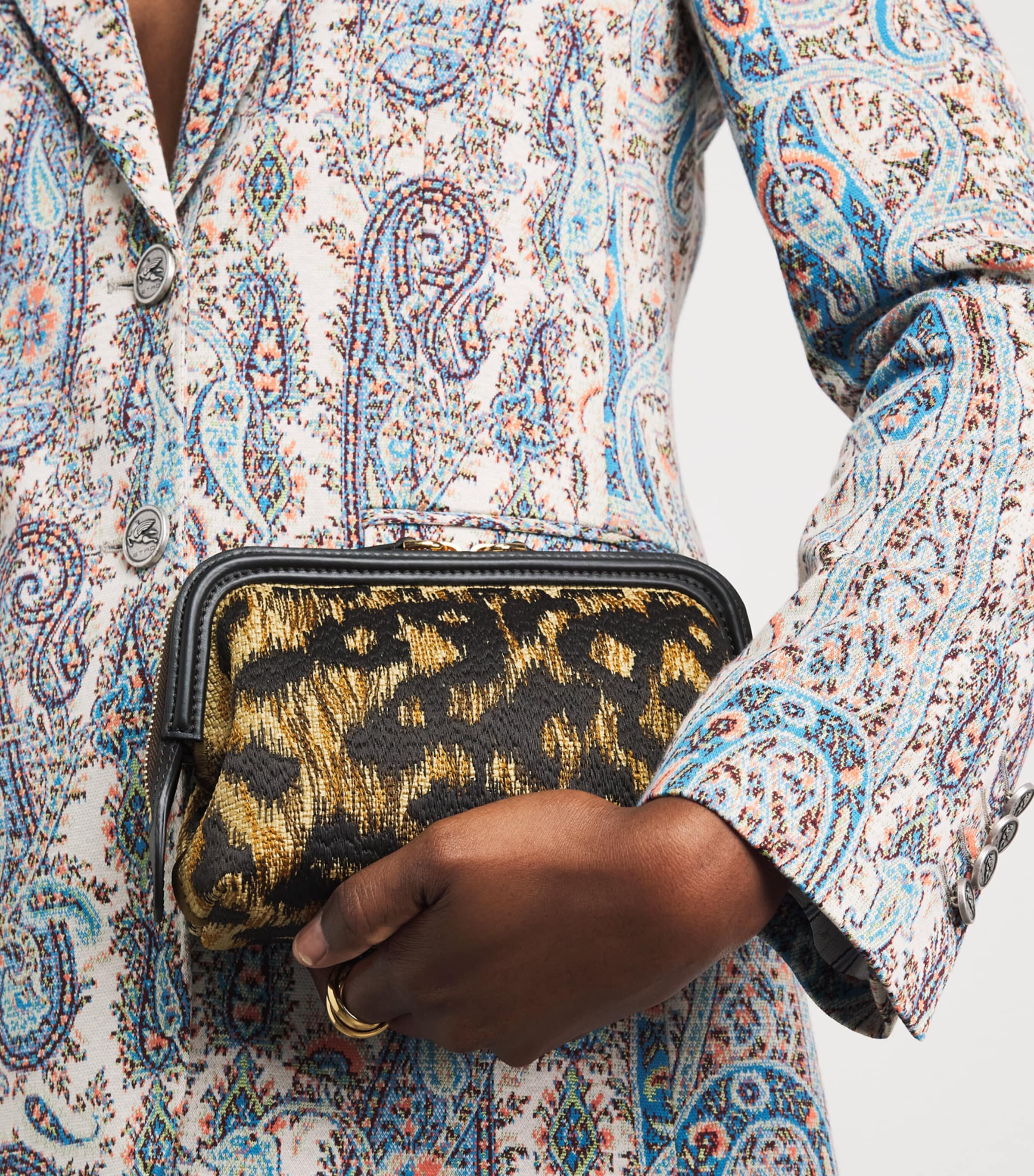 Etro Raffia Embroidered Doc Cross-Body Bag Image 4