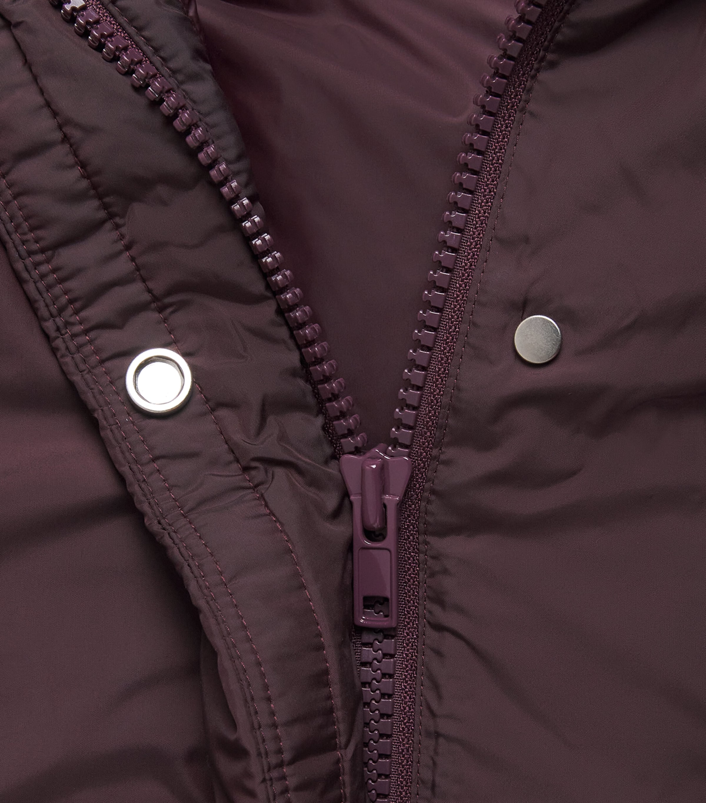 Polo Ralph Lauren Womens Down Cropped Puffer Jacket Dark Shadow Burgundy Image 6