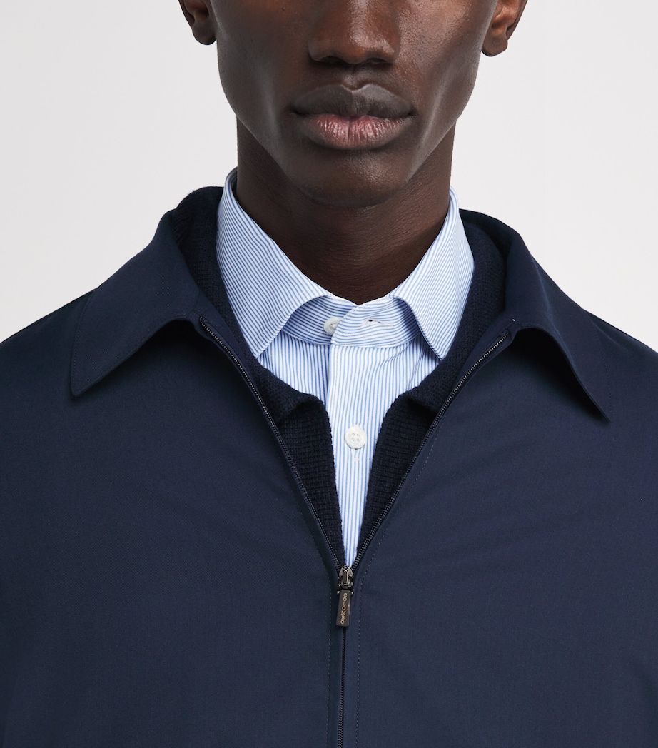 Cashmere Zip Overshirt 46237 DARK BLUE Image 6