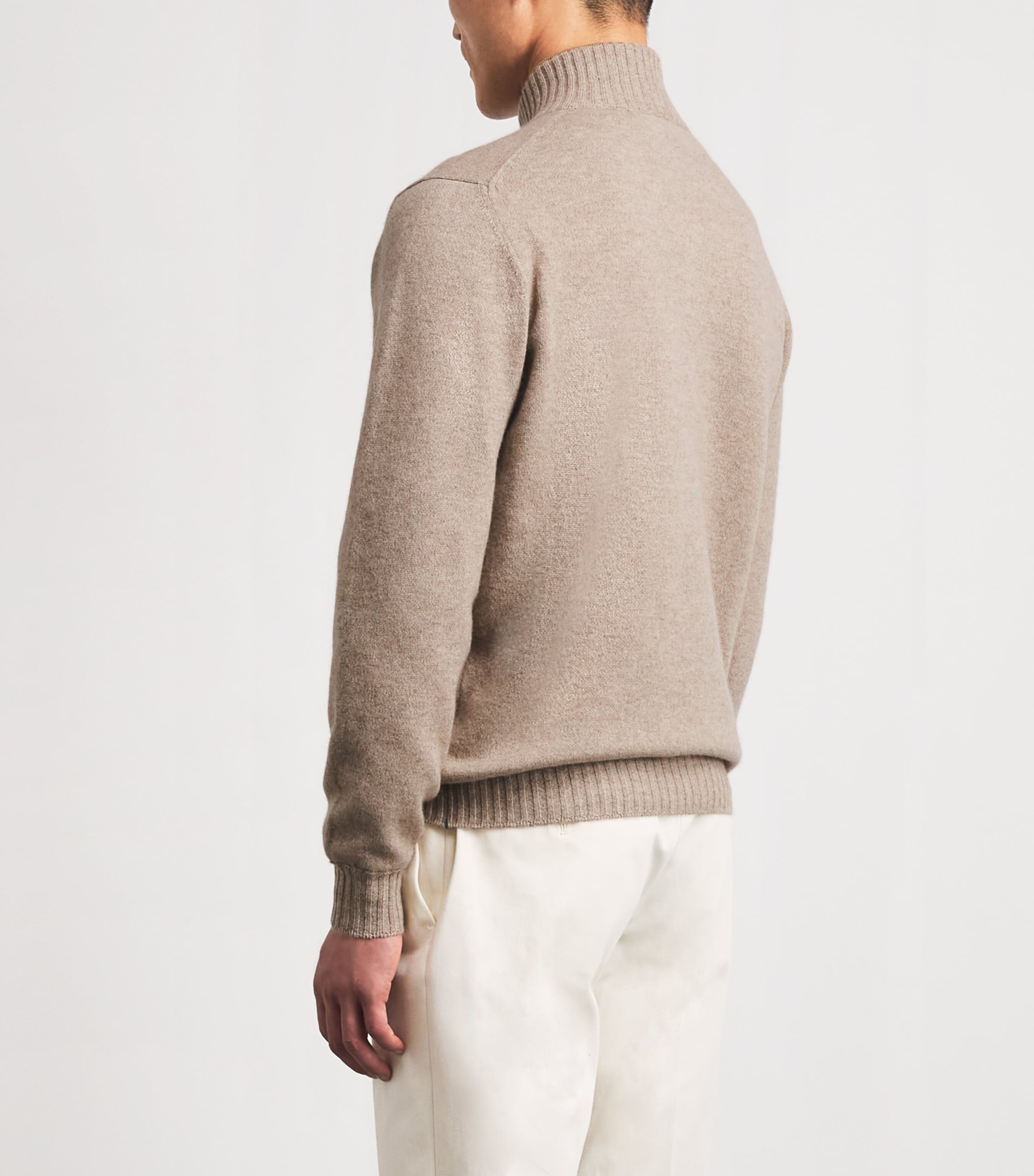Fioroni Cashmere Mens Cashmere Knitted Bomber Jacket Image 5