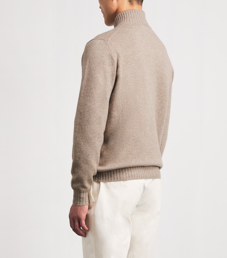 Fioroni Cashmere Mens Cashmere Knitted Bomber Jacket Image 5
