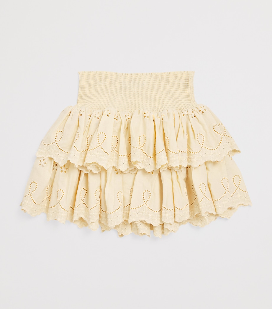Organic Cotton Smocked Posey Skirt (5-10 Years) CLOUD CREAM Image 2