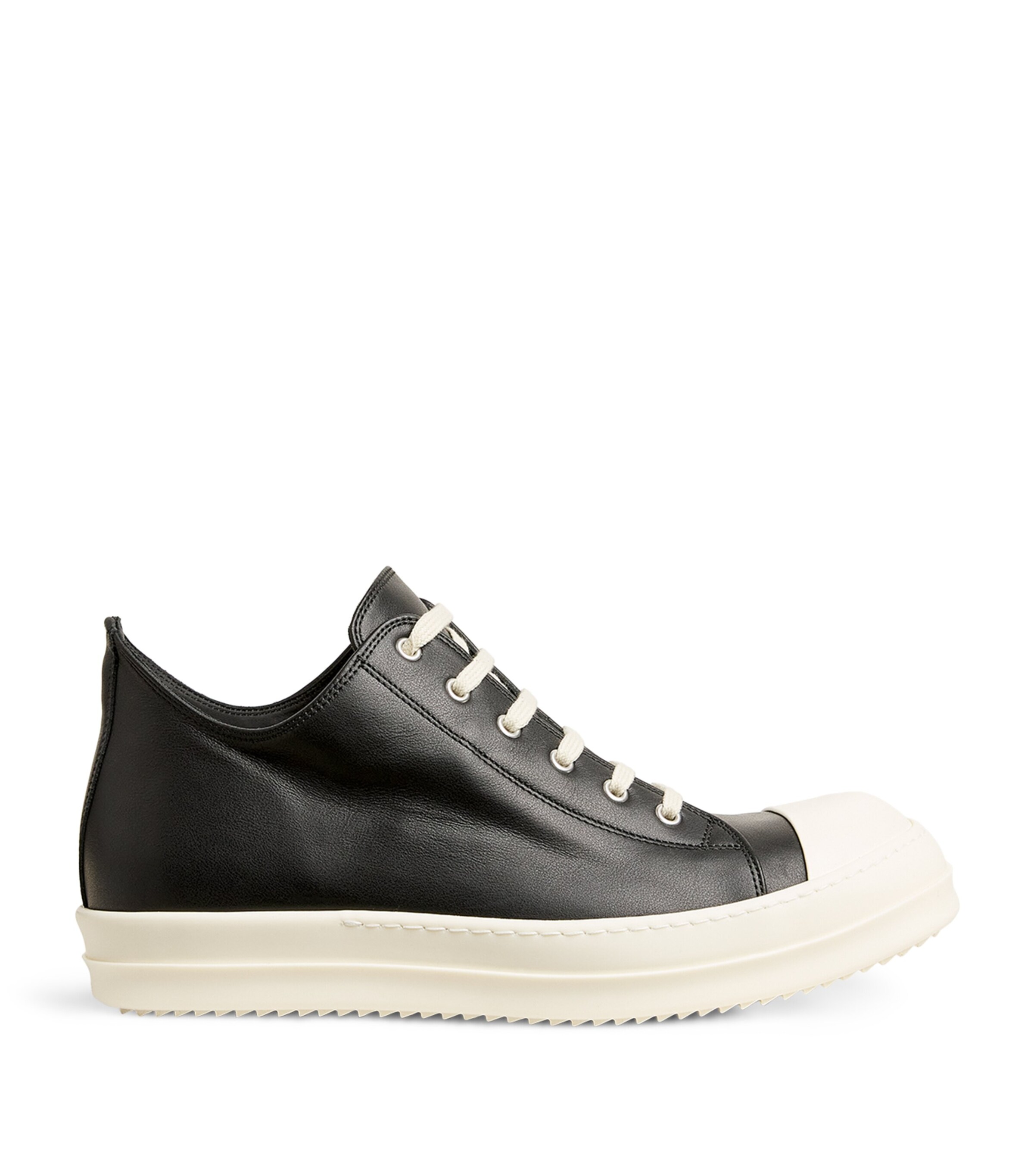 Rick Owens Elegant Low Top Lace Up Sneakers For Women In Black