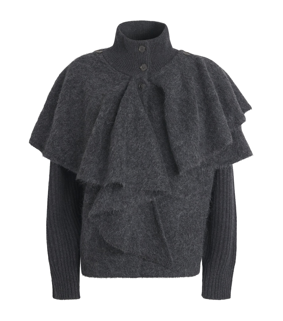 FRAME Womens The Wrap Cape Coat Grey Image 1