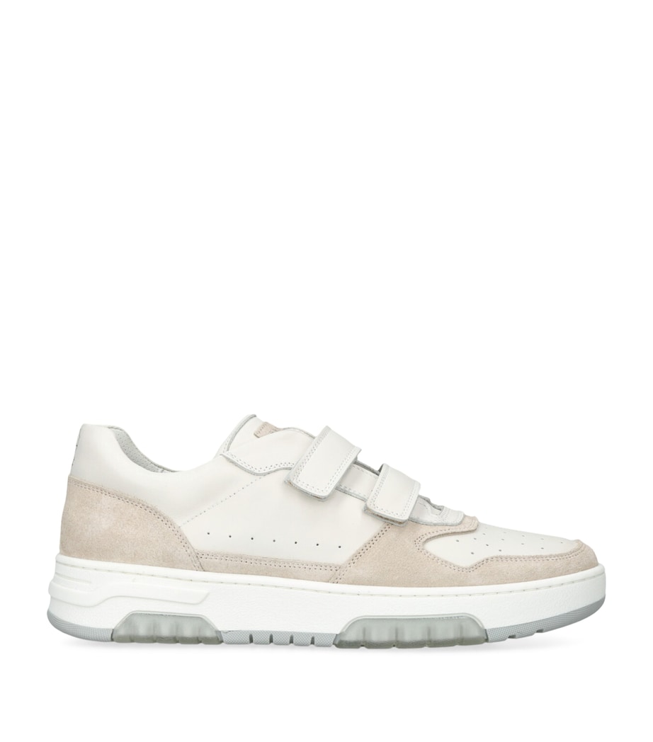 Brunello Cucinelli Leather Velcro Sneakers White/oth Image 1