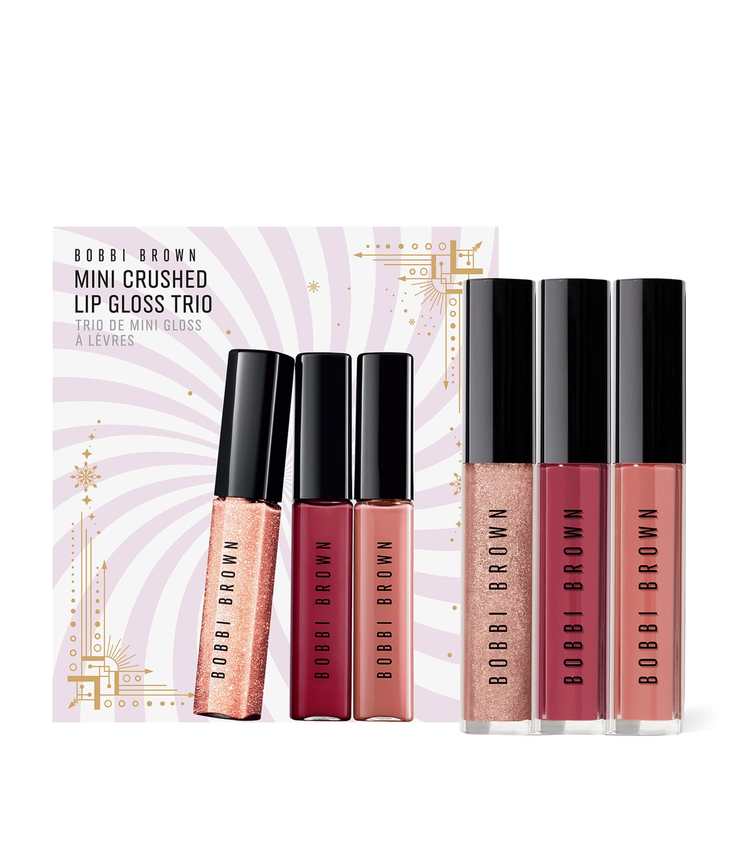 Bobbi Brown Mini Crushed Oil-infused Lip Gloss Gift Set Trio In Multi