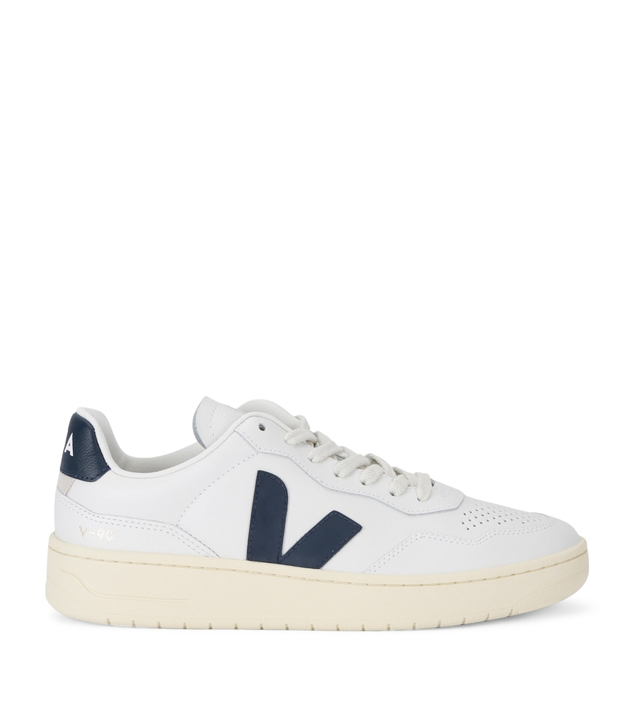 Leather V-90 Sneakers WHITE/NAVY Image 1