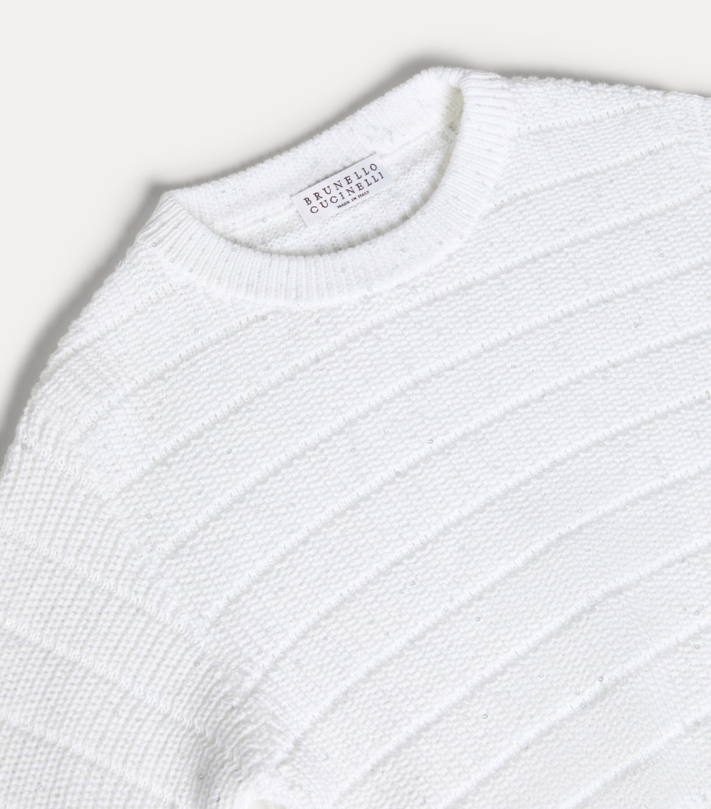 Brunello Cucinelli Kids Womens Cotton-Blend Crew-Neck Sweater (4-6 Years) Image 3