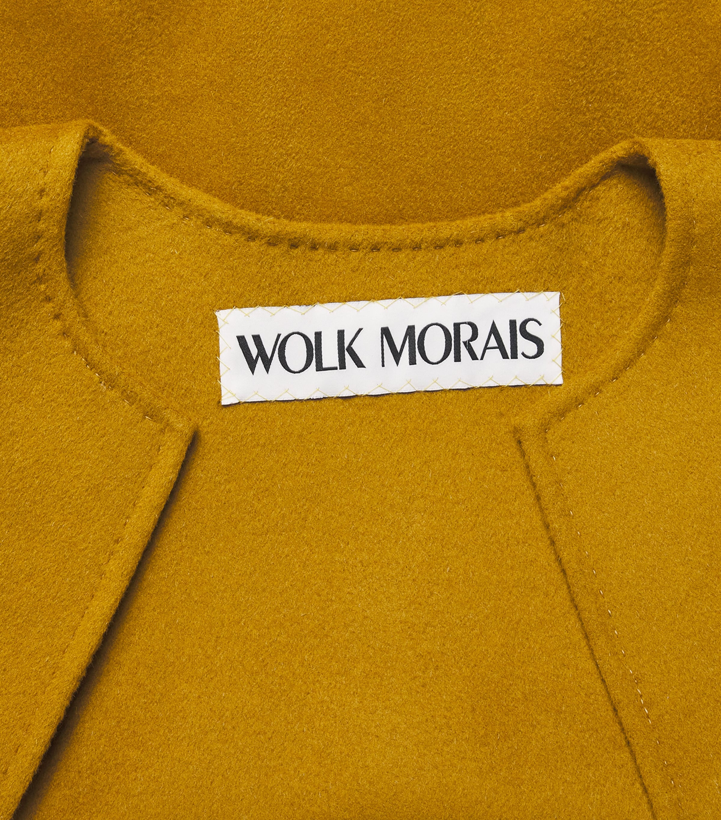 Wolk Morais Womens Cashmere Paletot Jacket Chartreuse Image 6