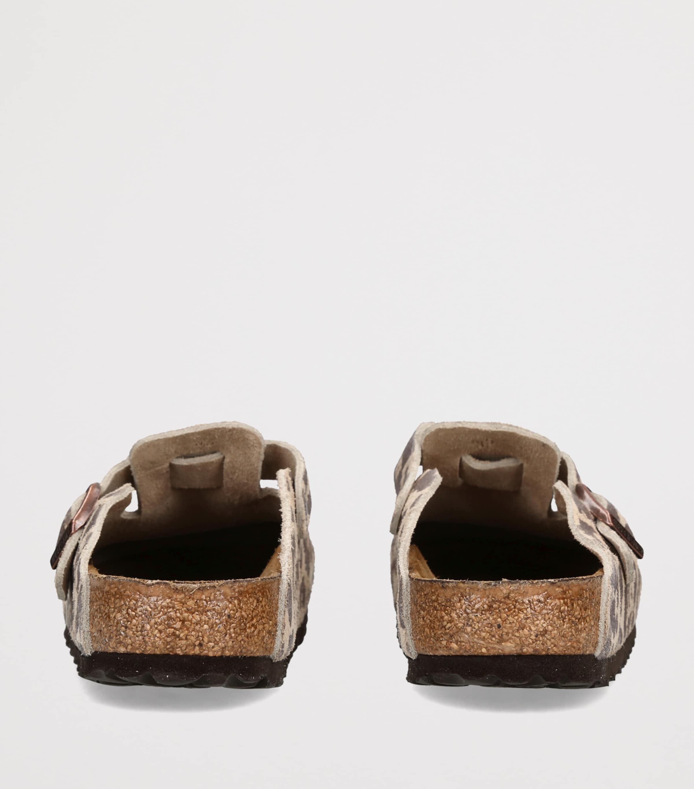 Birkenstock Suede Boston Clogs (Regular Fit) Cream Comb Image 4