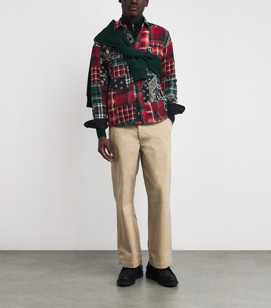 Cotton Flannel Patchwork Shirt MULTI Image 2