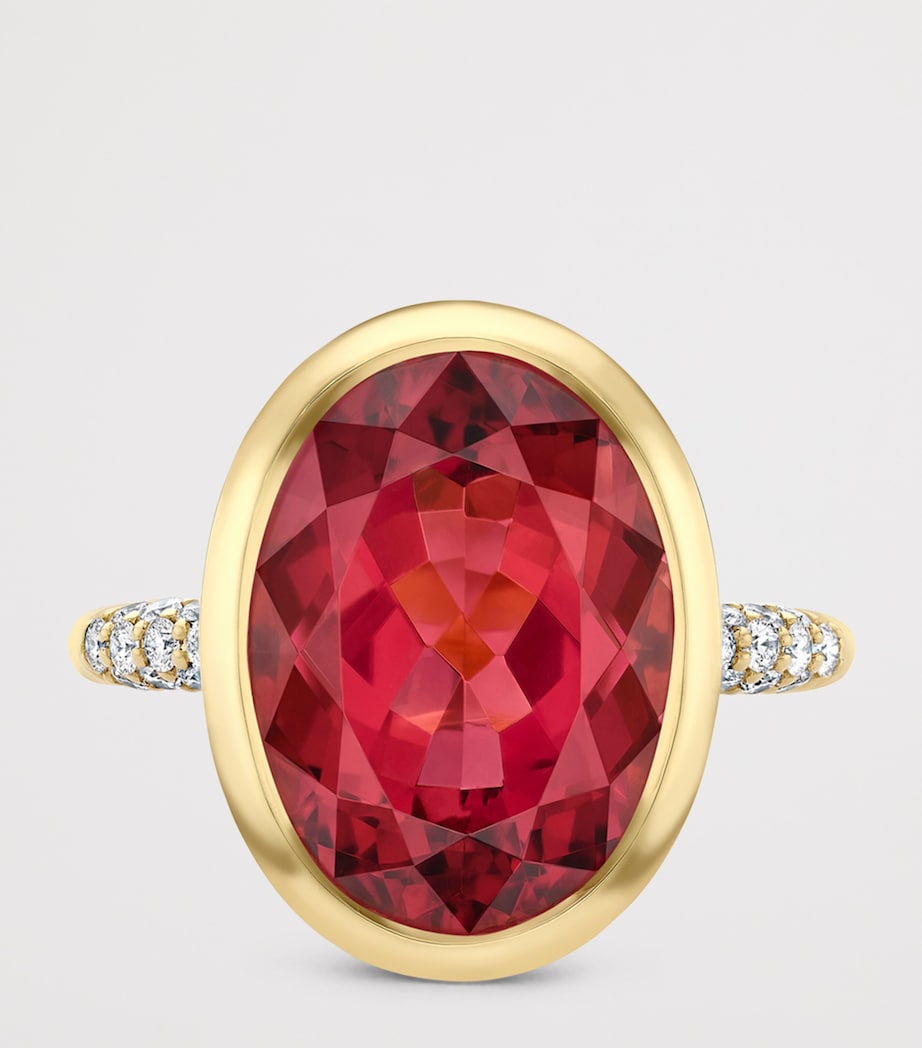 Boodles Yellow Gold, Diamond and Tourmaline Dolce Vita Oval Ring Yellow Gold Image 2