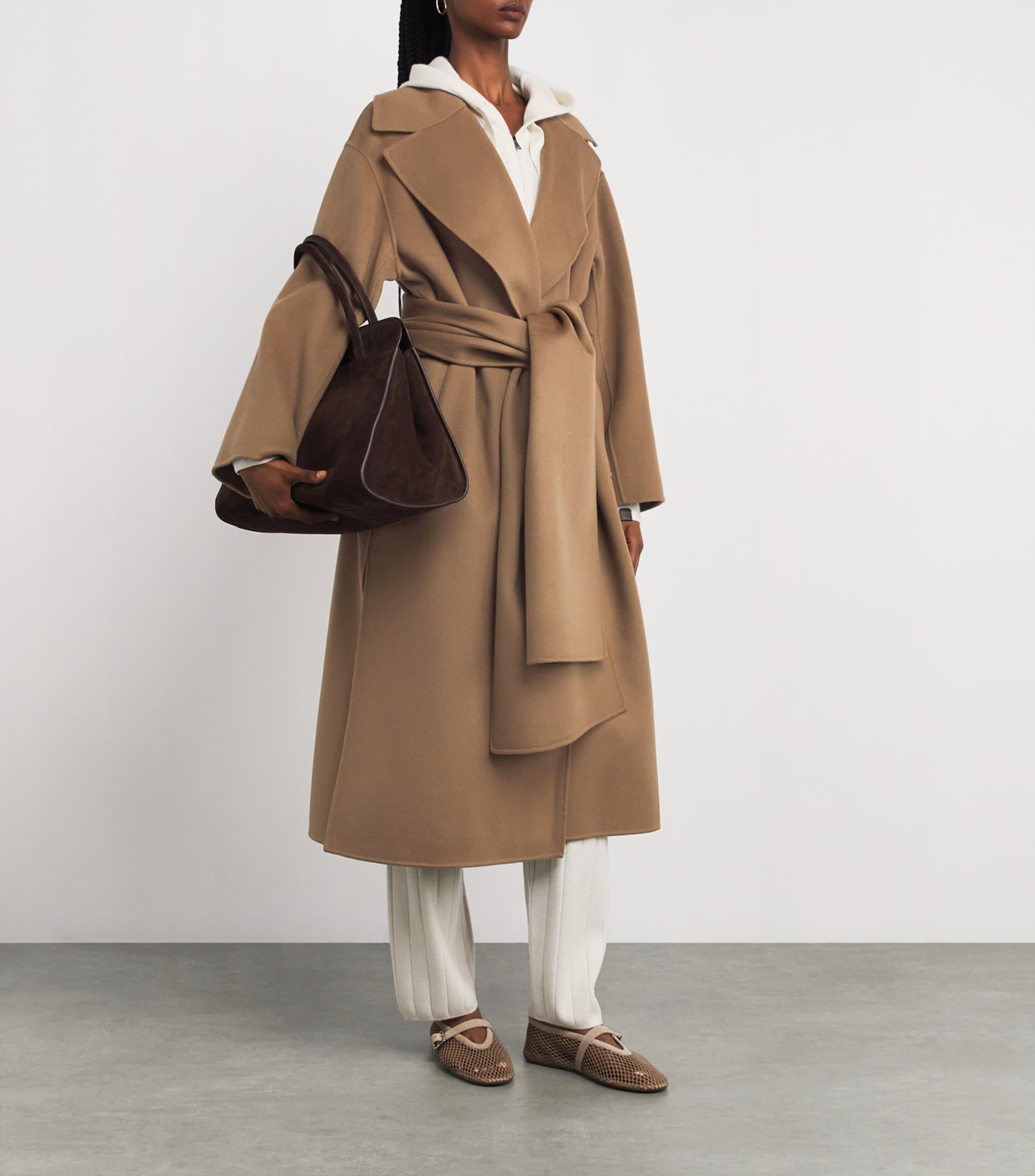 Virgin Wool Silk-Lined Overcoat HAZELNUT BROWN Image 2