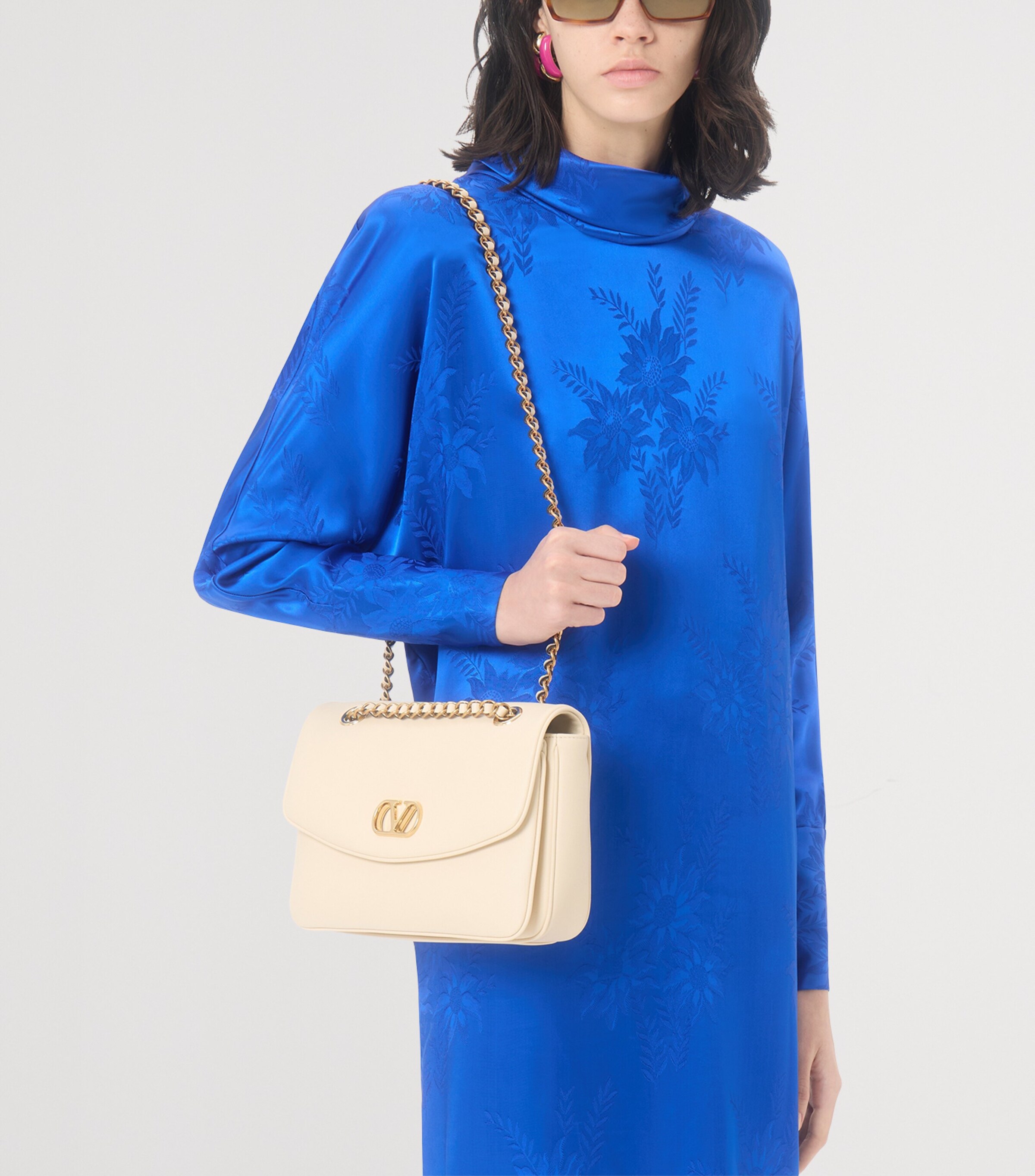 Valentino Womens Jacquard Sunflowers Midi Dress Image 6