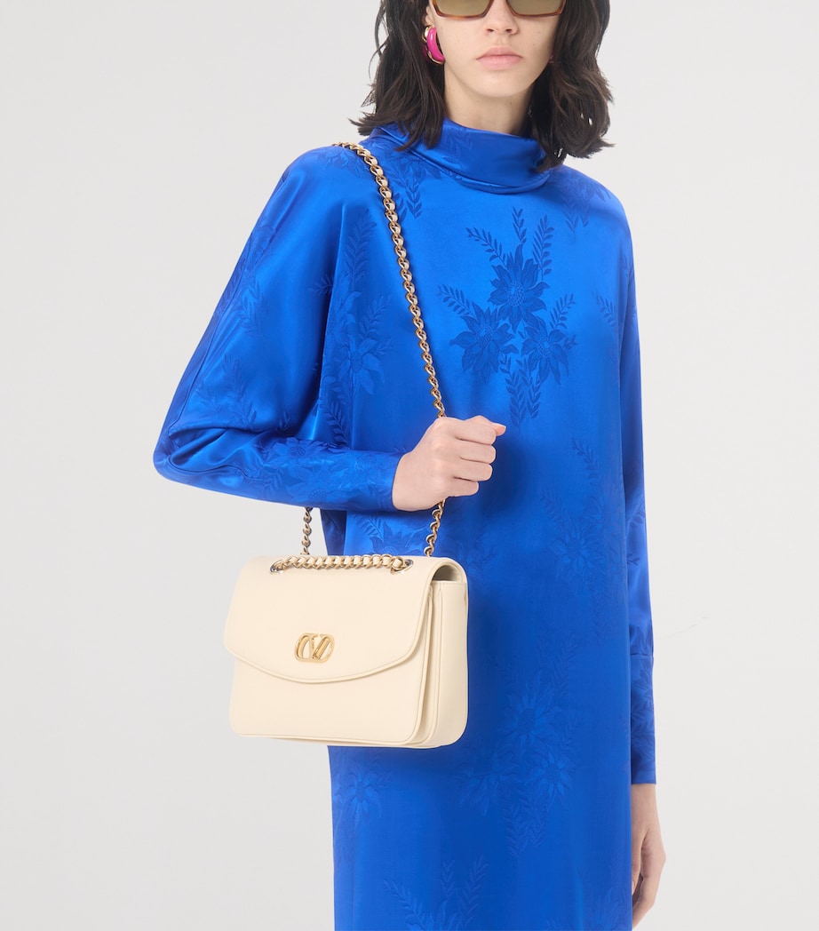 Valentino Womens Jacquard Sunflowers Midi Dress Image 6