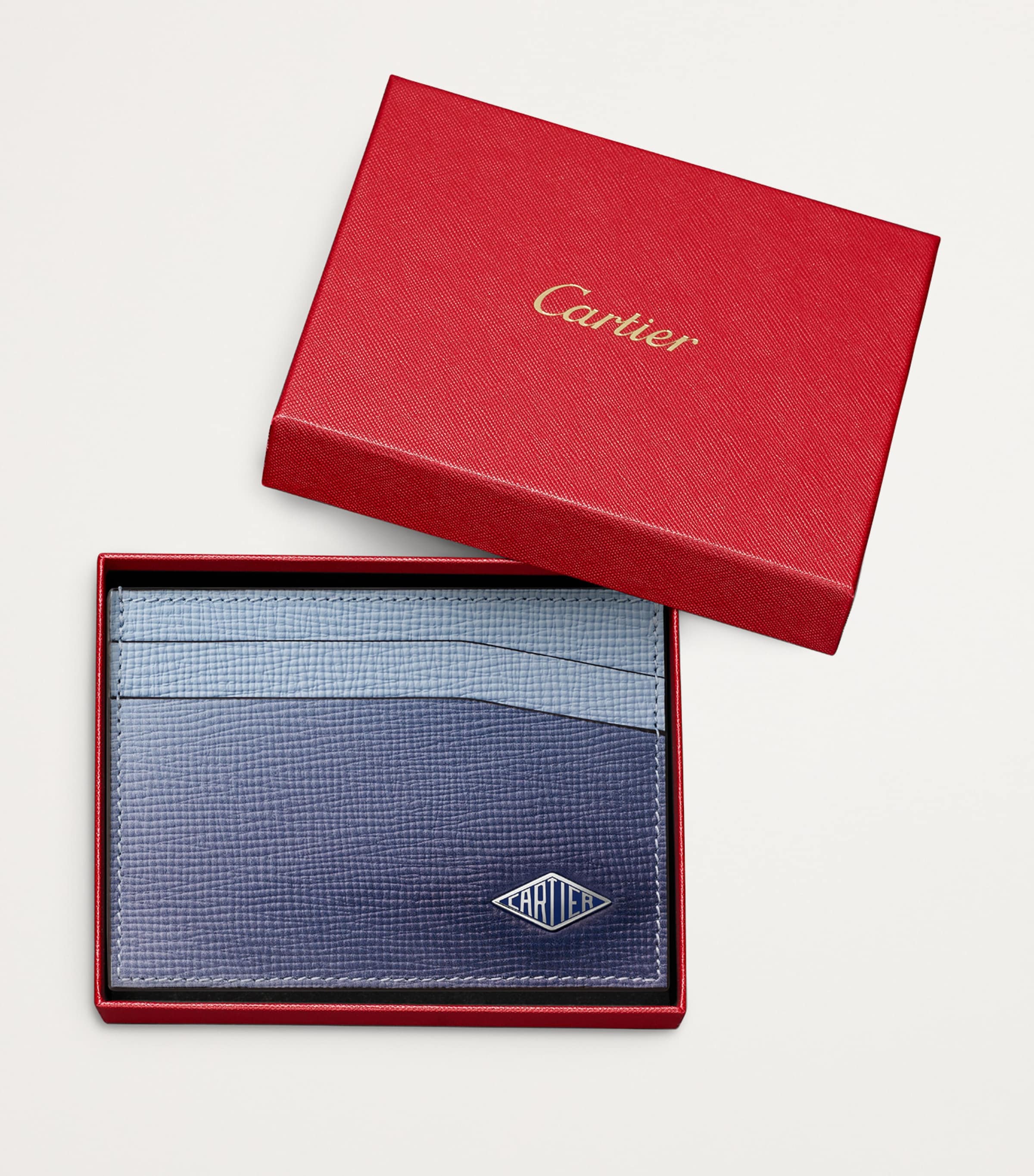 Leather Losange Card Holder BLUE Image 3