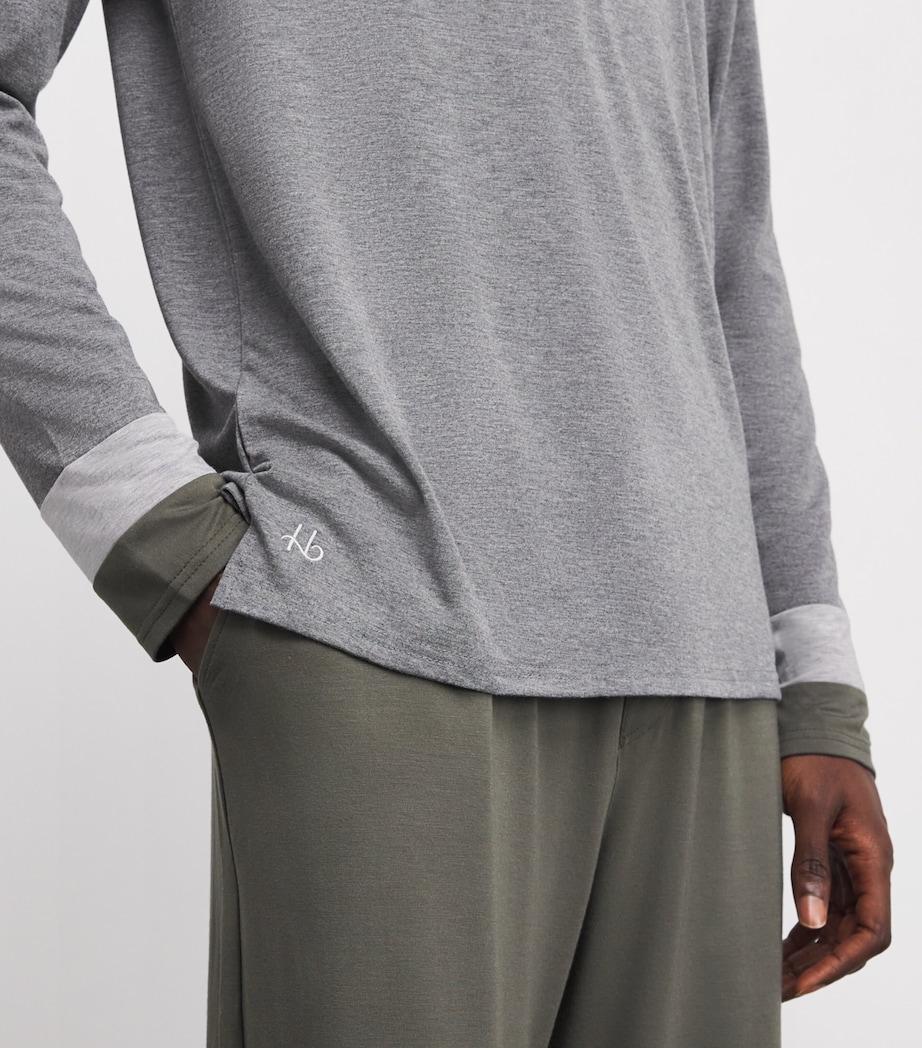 Duo-Panel Long-Sleeve T-Shirt MGREY/LGREY/CHA GRN Image 6