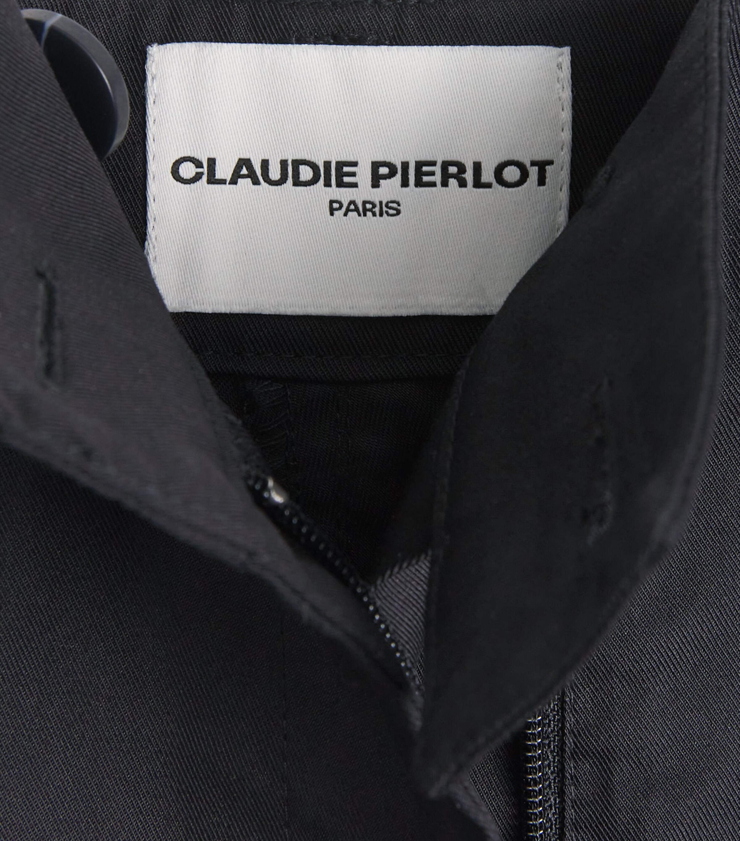Claudie Pierlot Womens Cotton-Blend Wide-Leg Trousers Navy Image 6