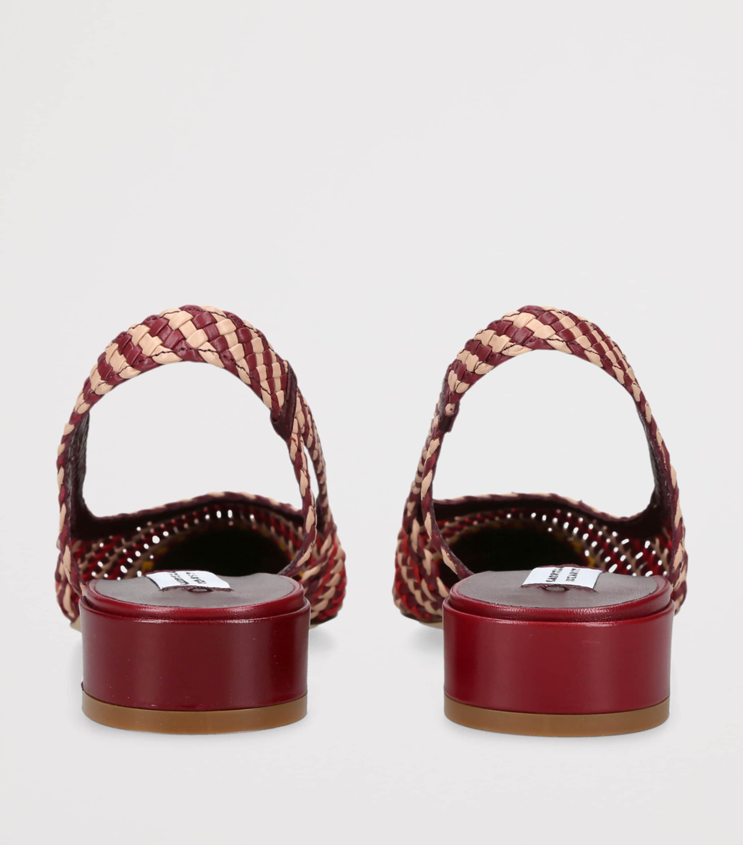 Gabriela Hearst Braided Leather Perro Slingback Pumps Fushia Cmb Image 2